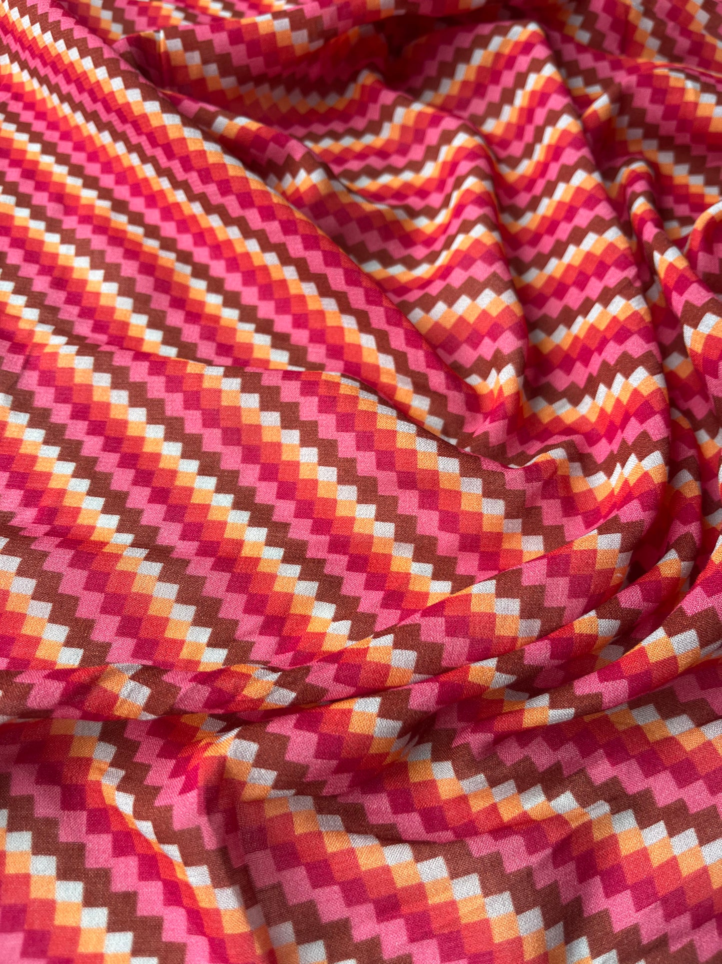 JUNO 025 cotton gauze retro fine geometric design