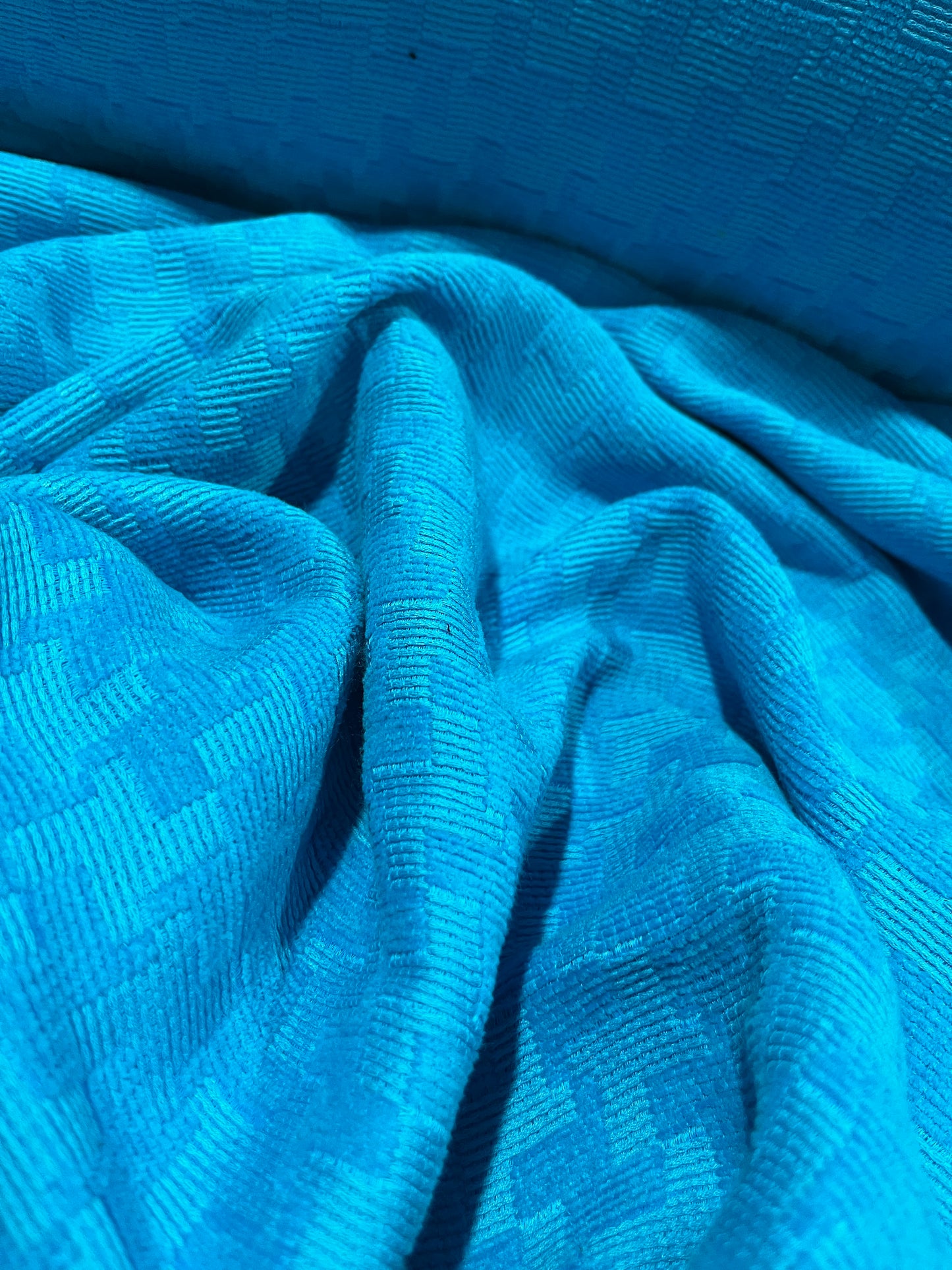 MATTIA turquoise jacquard with wool and silk