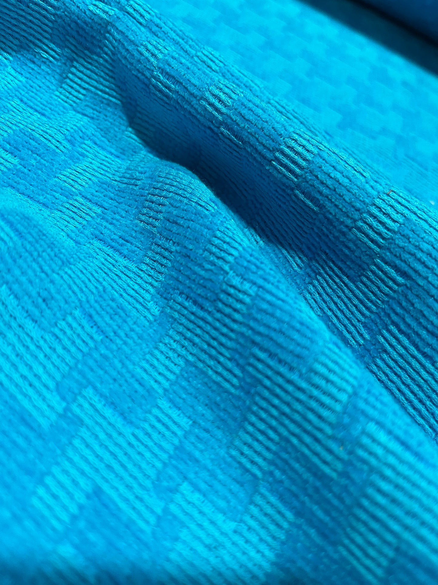 MATTIA turquoise jacquard with wool and silk