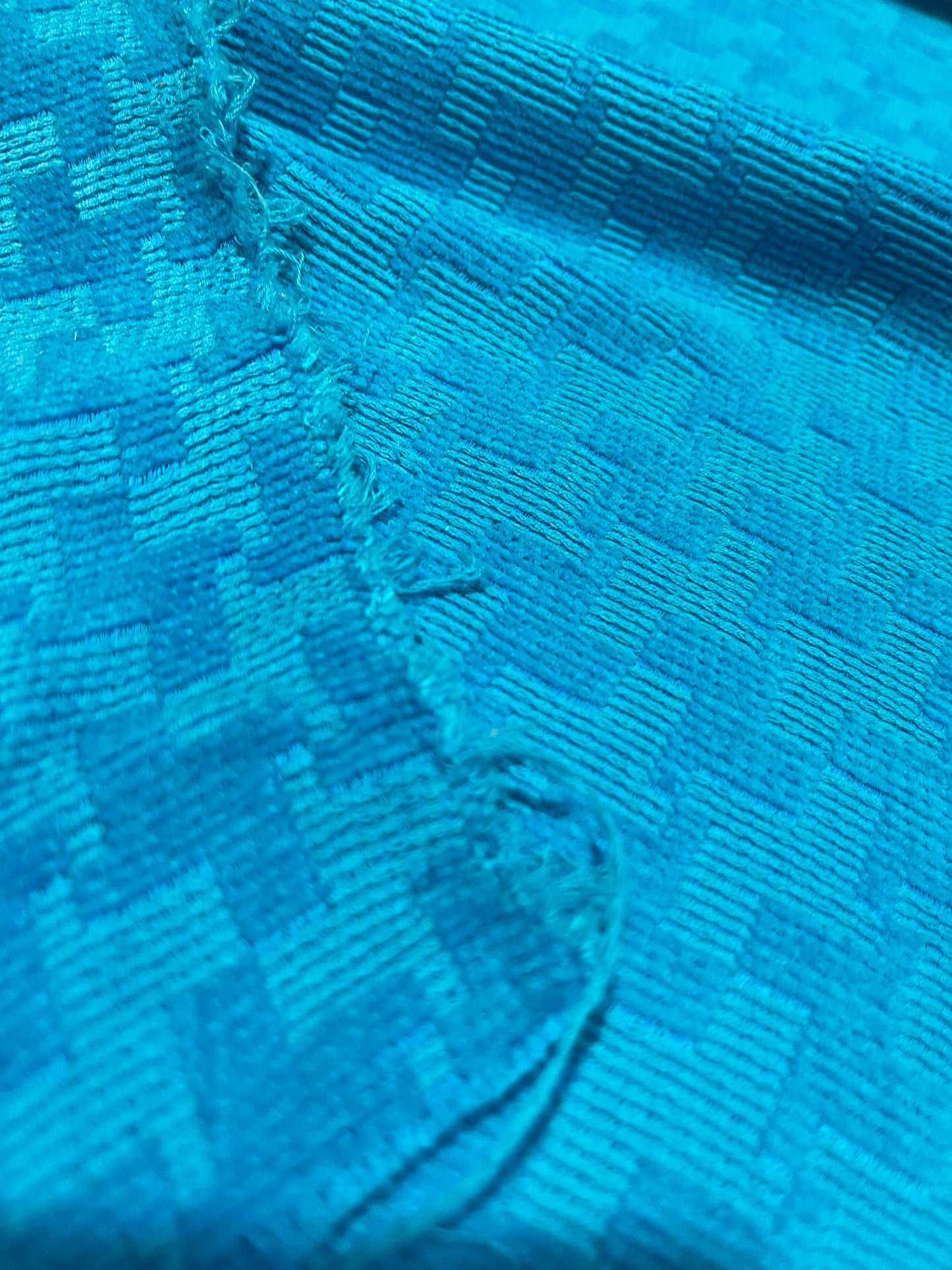 MATTIA turquoise jacquard with wool and silk