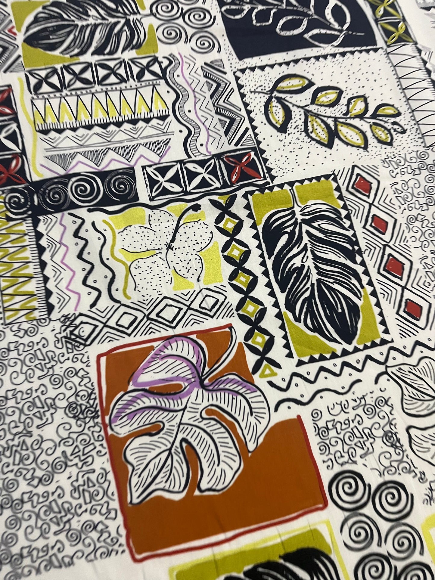 JANIE 012 cotton poplin patchwork print