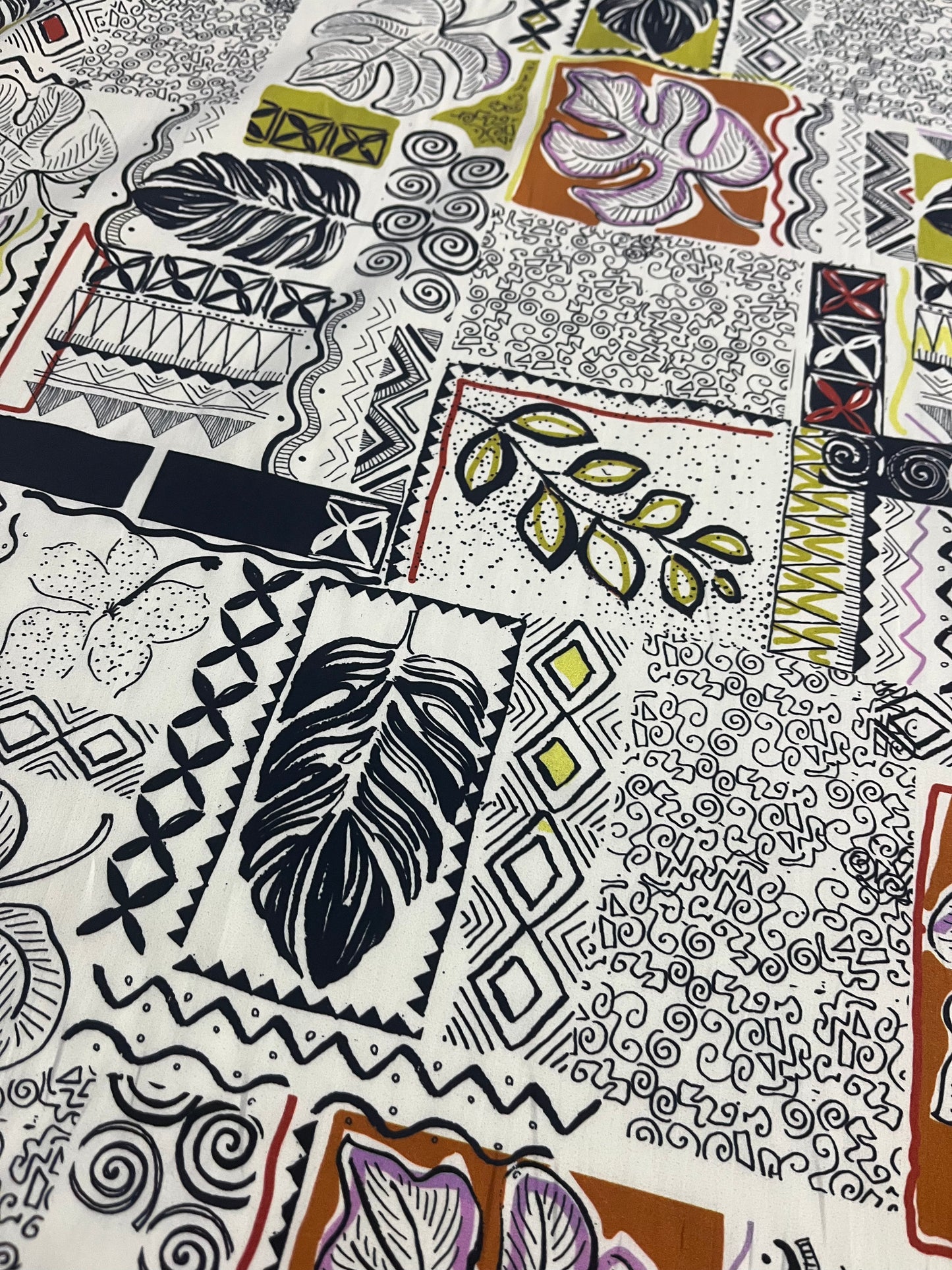 JANIE 012 cotton poplin patchwork print