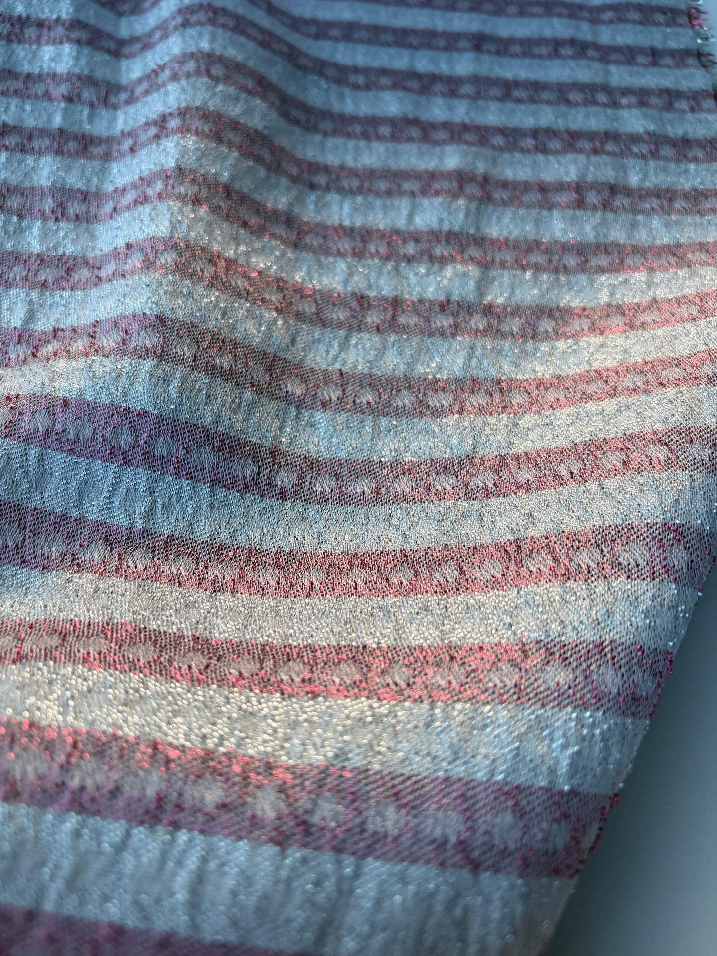 RALPH 001 pink/silver jacquard stripes