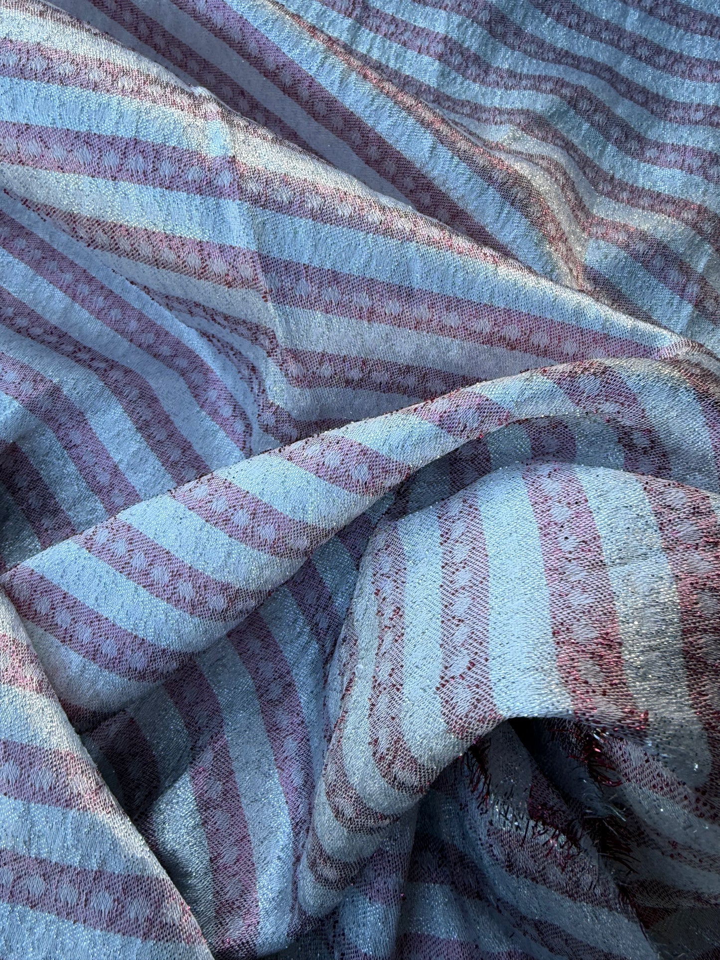 RALPH 001 pink/silver jacquard stripes