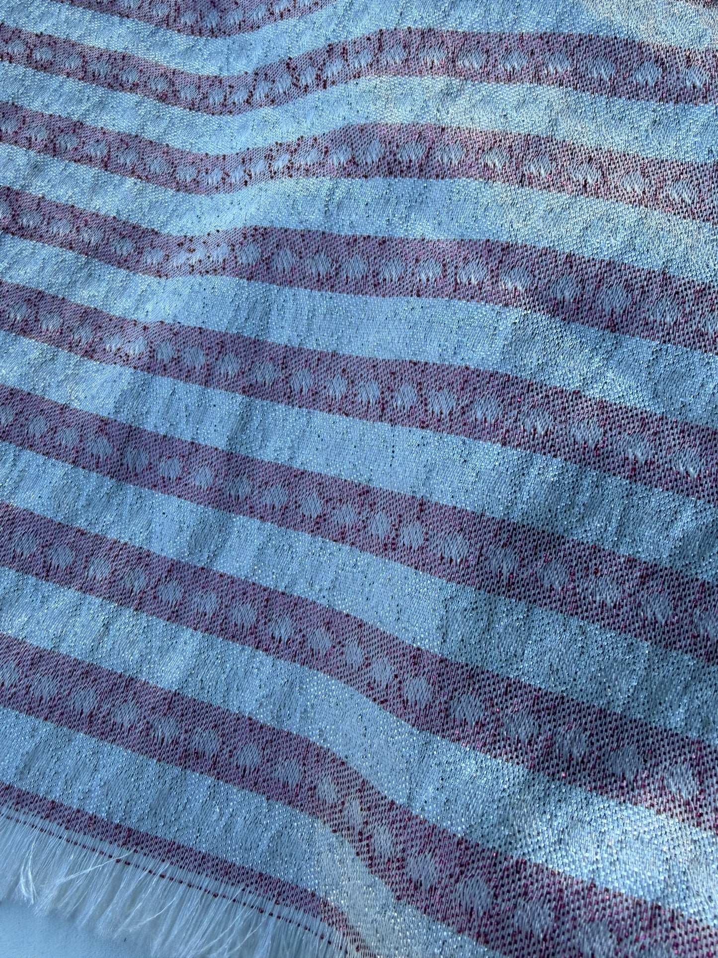 RALPH 001 pink/silver jacquard stripes
