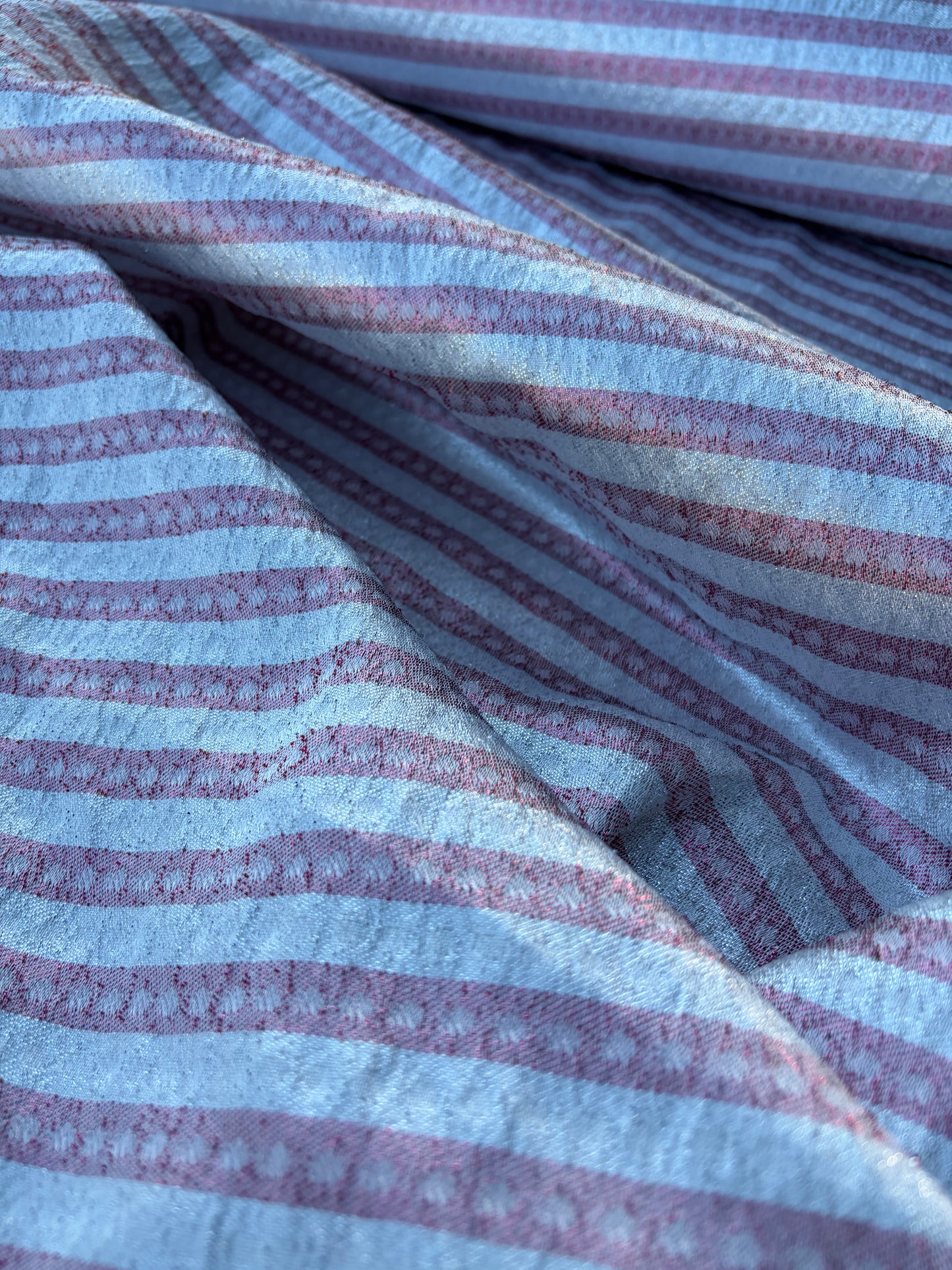 RALPH 001 pink/silver jacquard stripes
