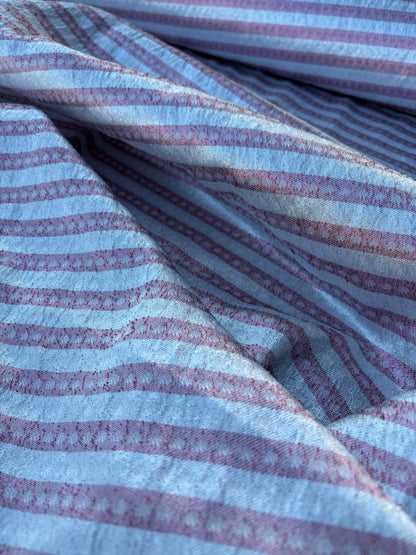 PC RALPH 001 rosa/silberne Jacquard-Streifen