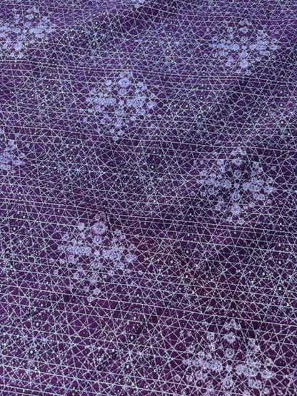 pc AXEL 007 aubergine/silver cotton jacquard with stretch