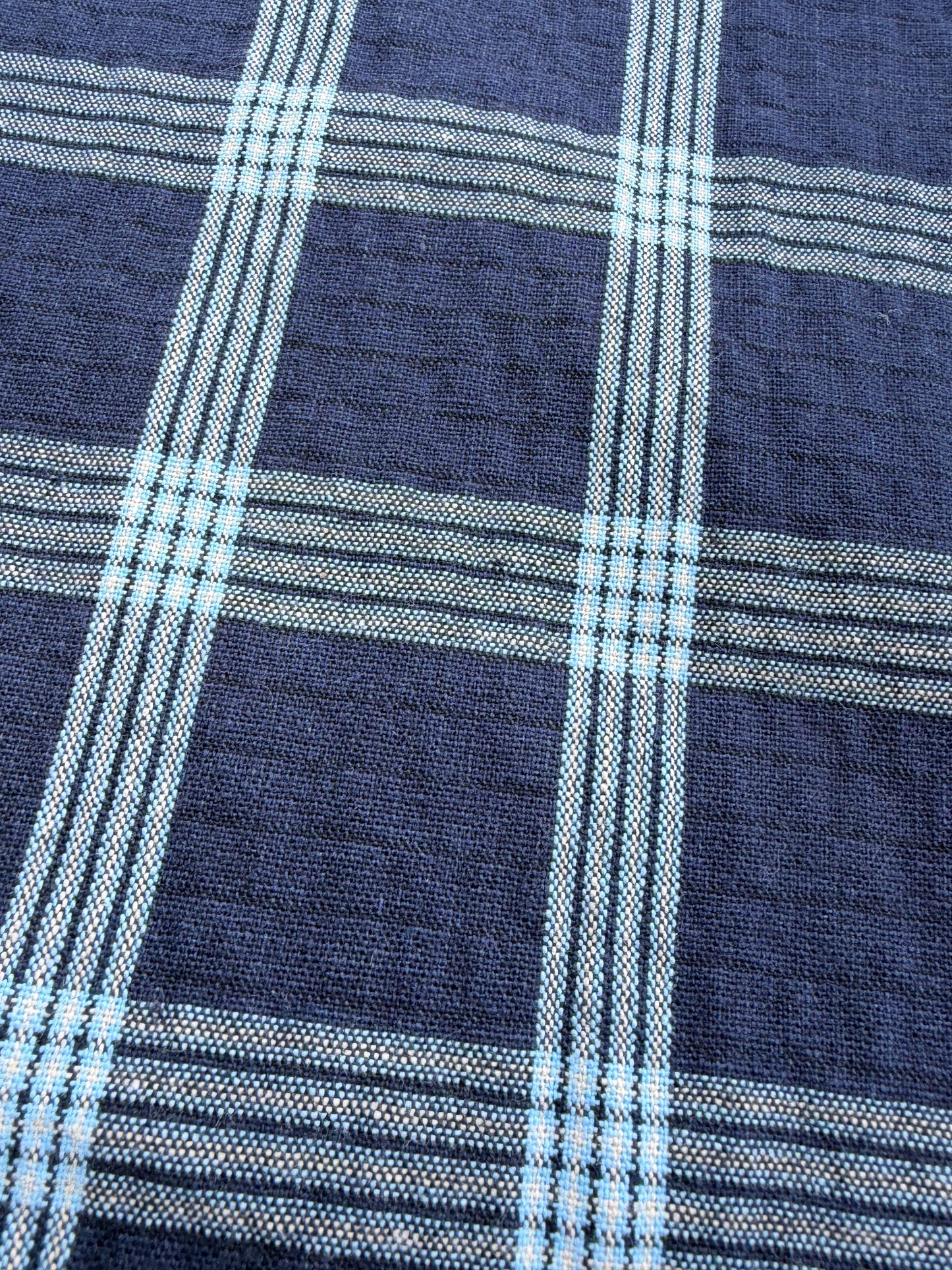B.ROSE 020 washed cotton check navy