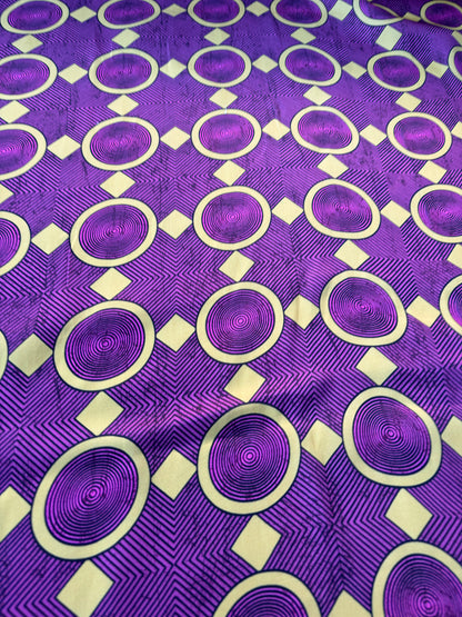 AXEL 008 aubergine/yellow ethnical viscose satin