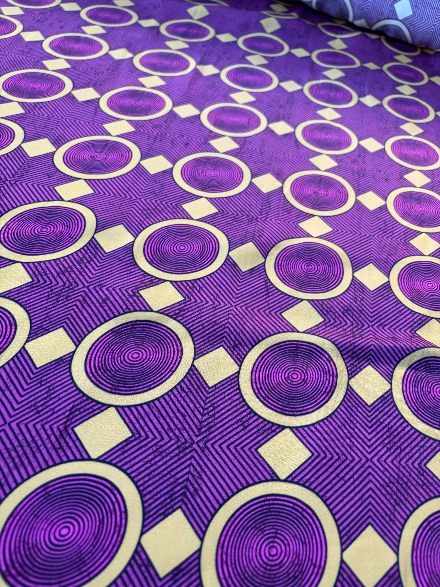 AXEL 008 aubergine/yellow ethnical viscose satin