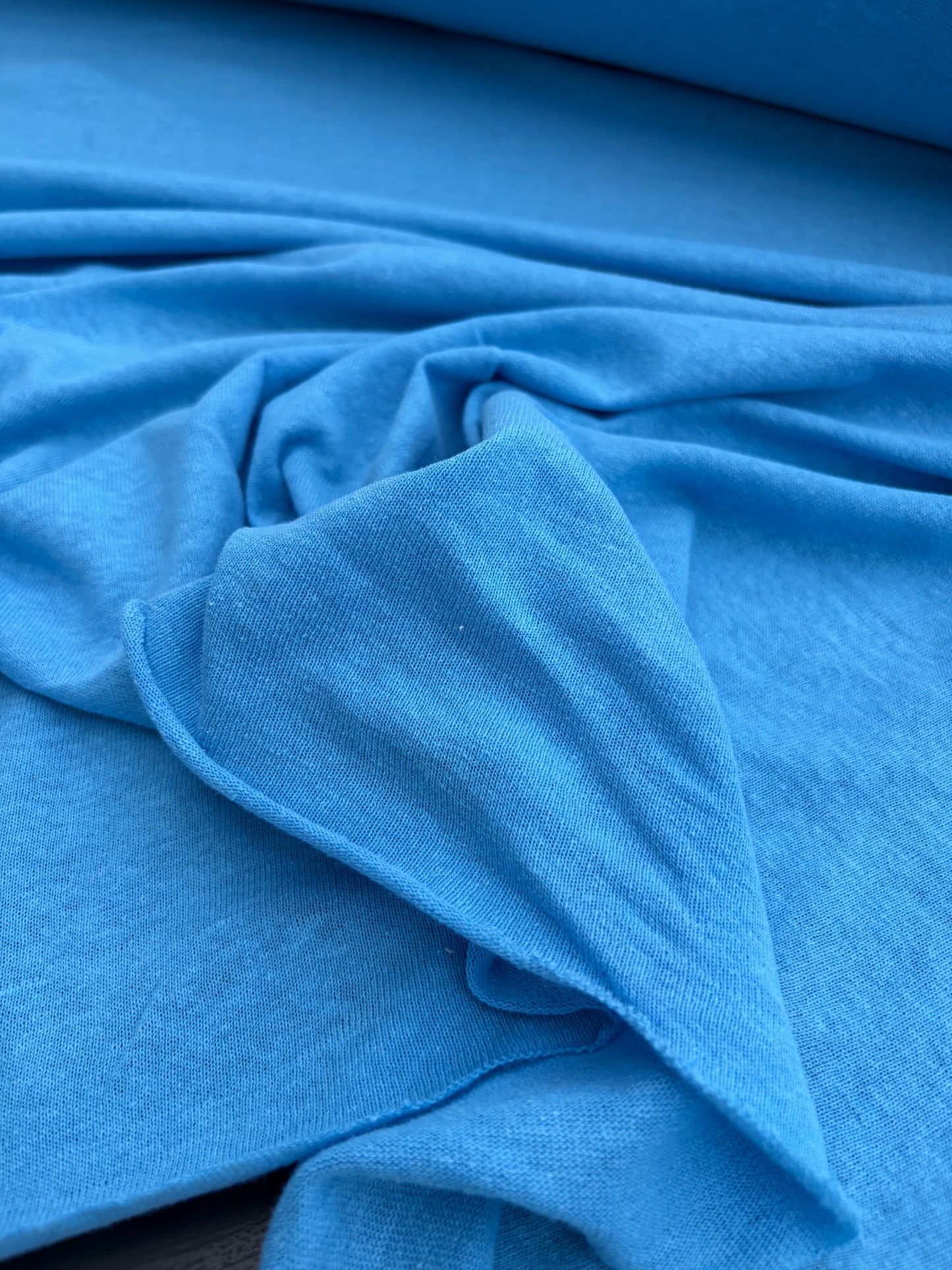 B.ROSE 022 linen jersey azur