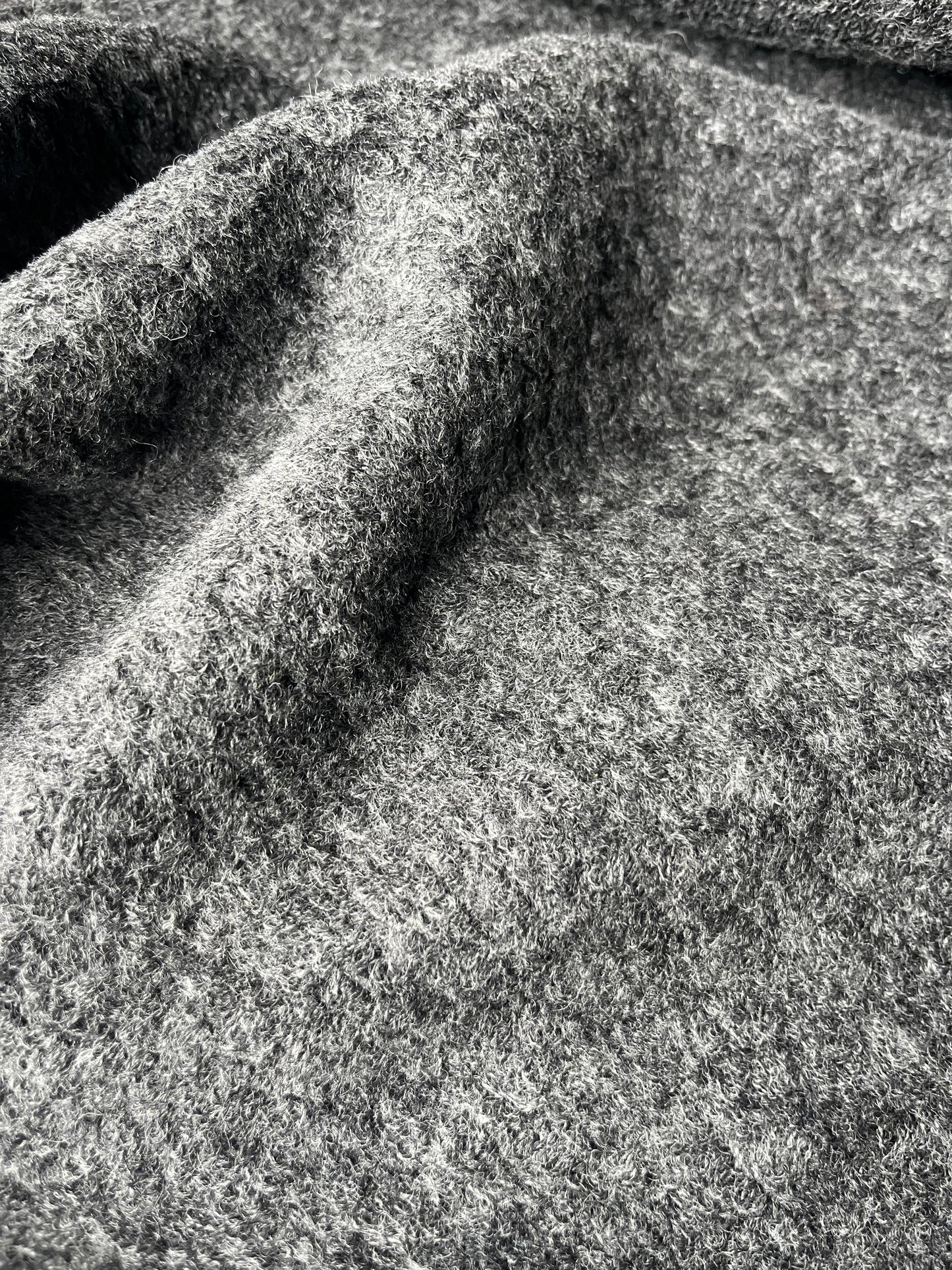 JUNO 007  boiled wool antracite grey