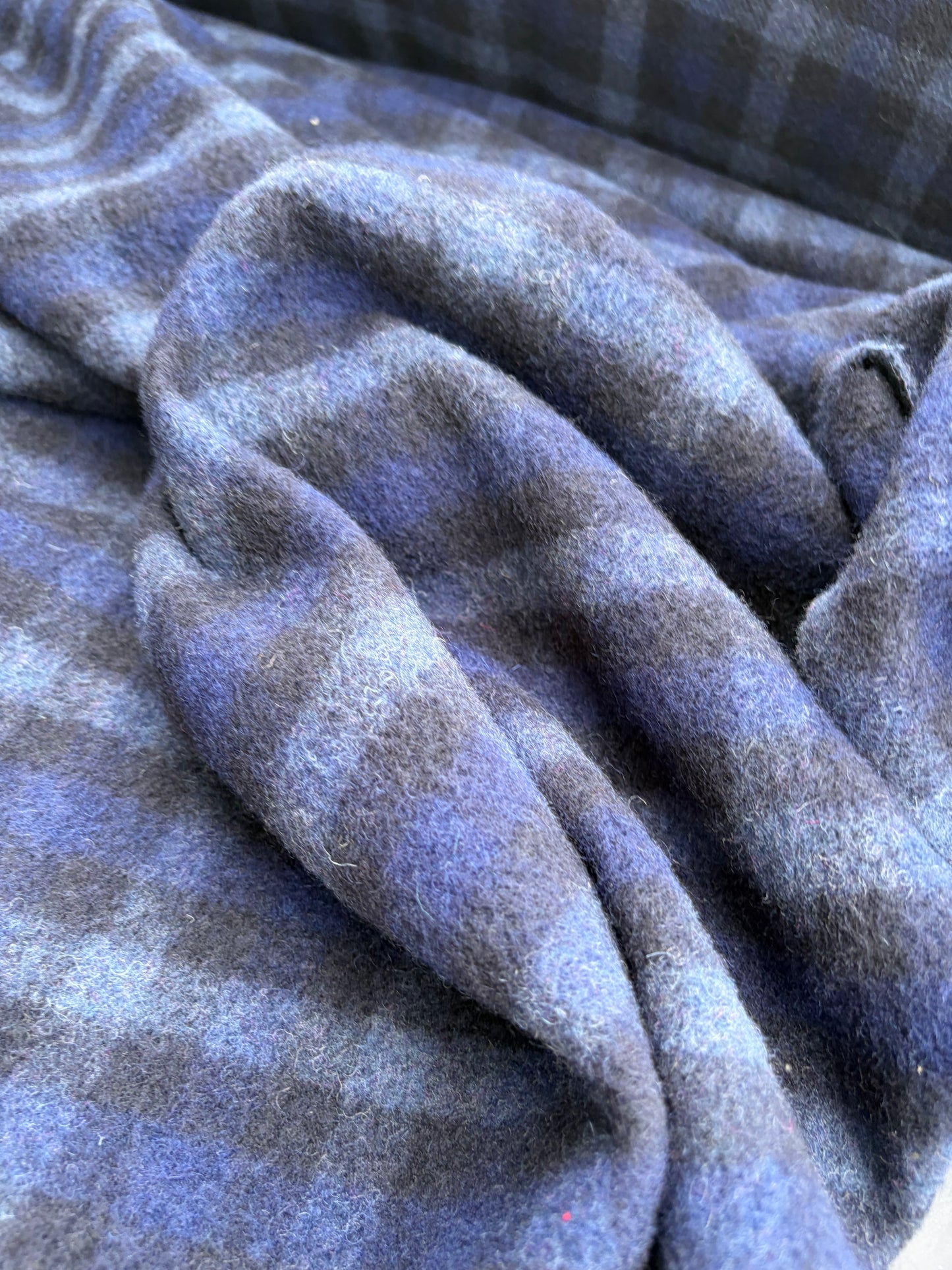 B.ROSE 023 heavy wool check navy
