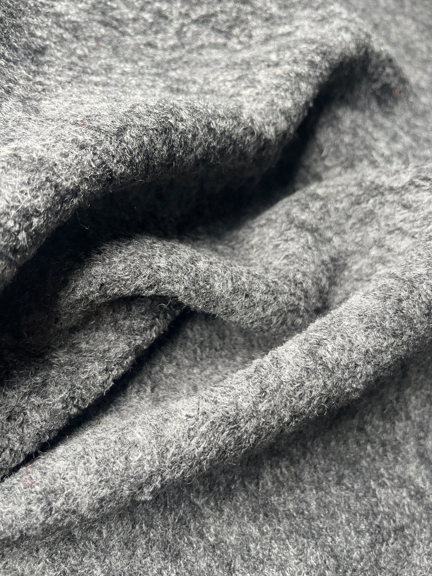 JUNO 007  boiled wool antracite grey