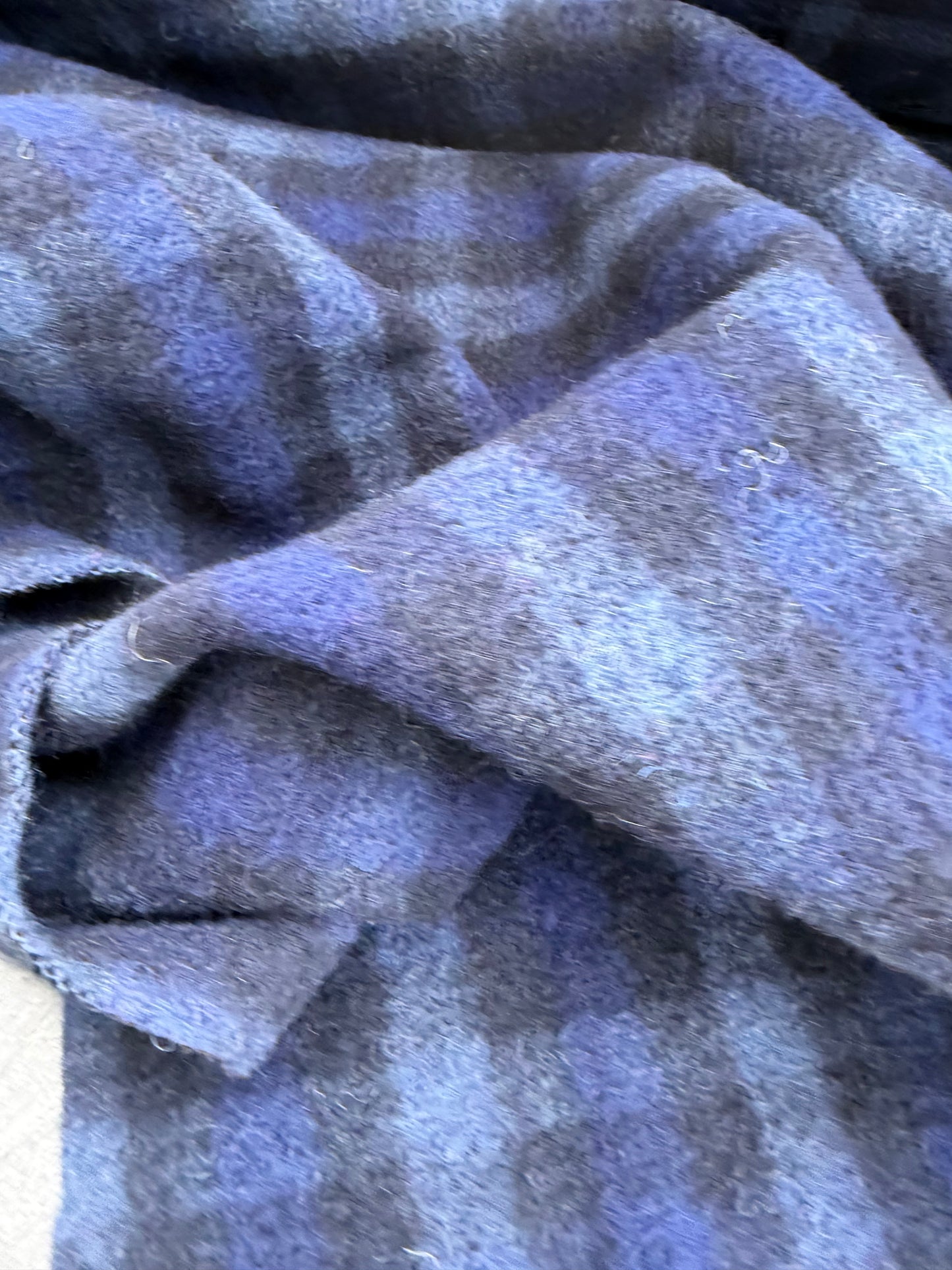 B.ROSE 023 heavy wool check navy