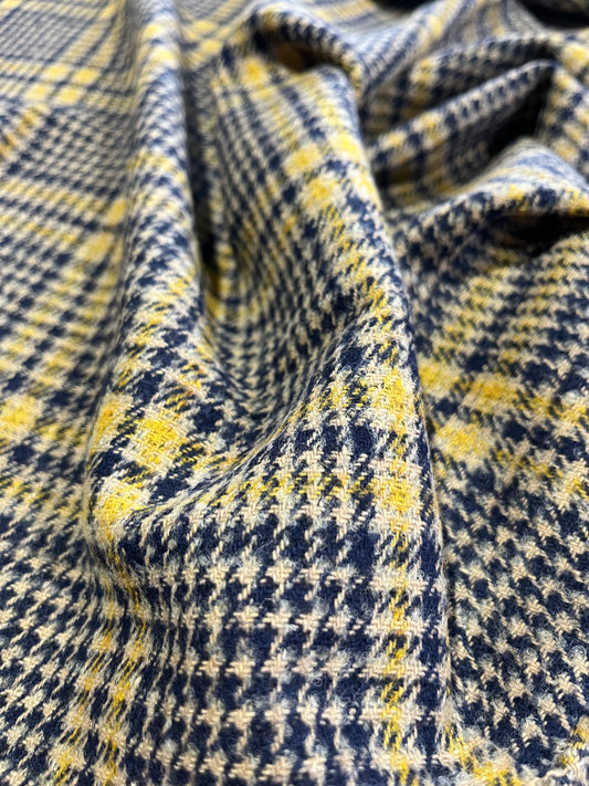 WOOLY 200 woolen check navy/yellow