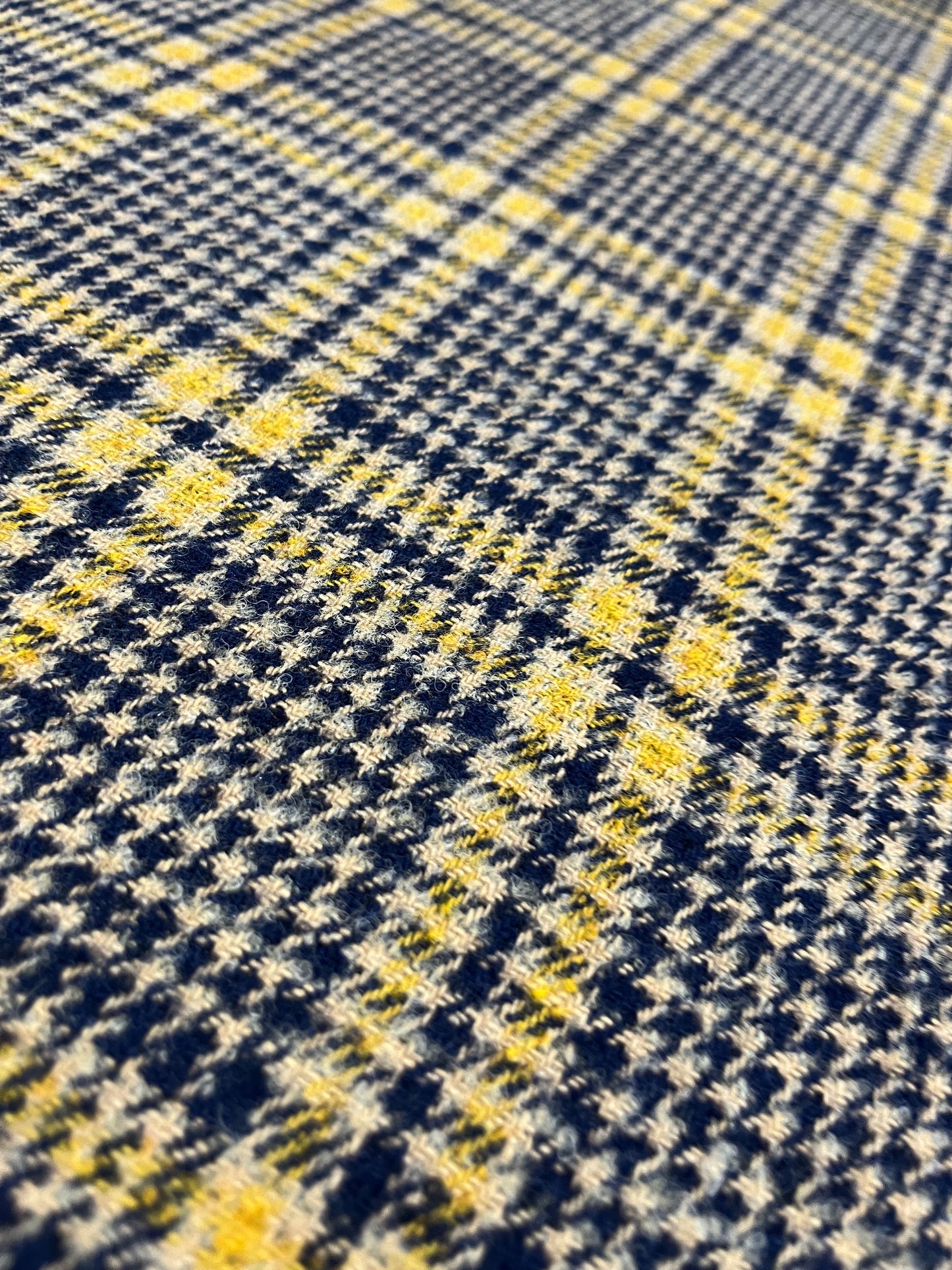 WOOLY 200 woolen check navy/yellow