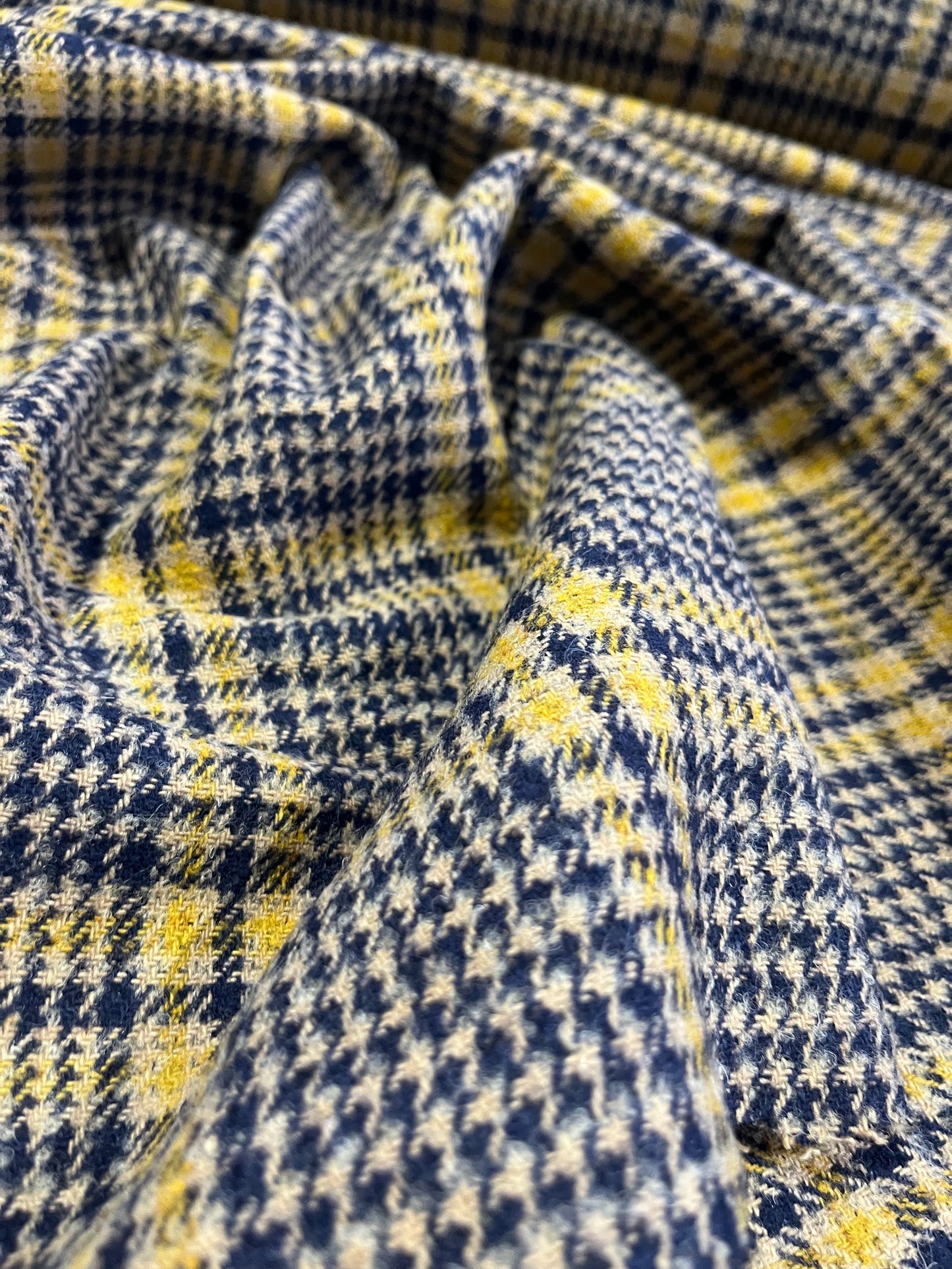 WOOLY 200 woolen check navy/yellow