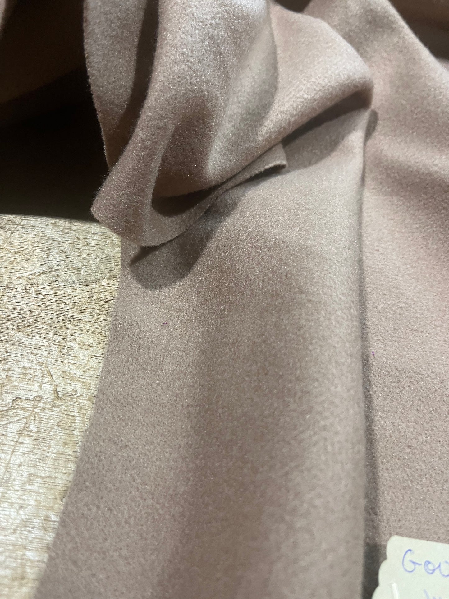 G00 Melton wool look coat fabric mokka