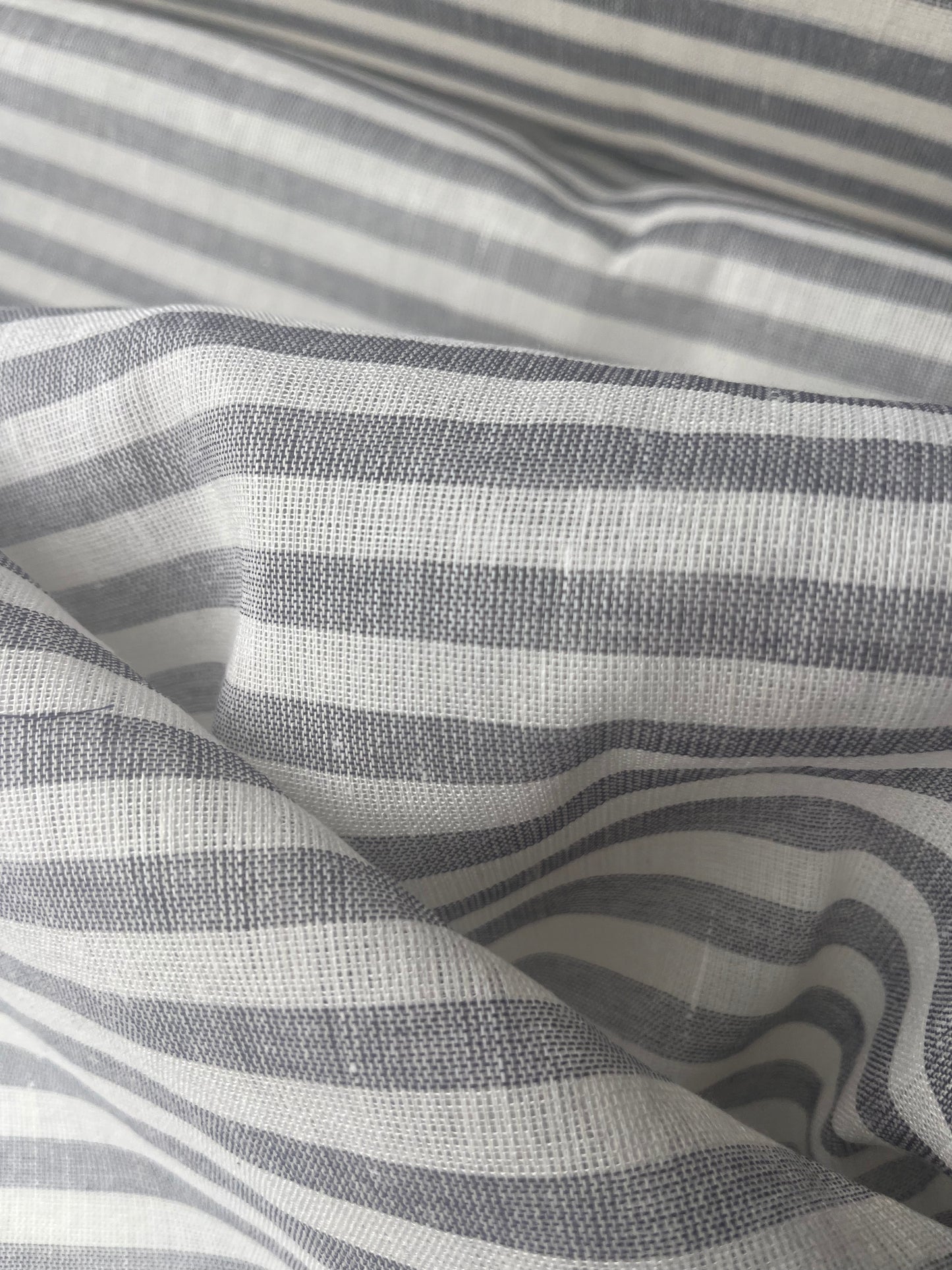 GIORGIA 004 cotton linen stripes navy/ecru