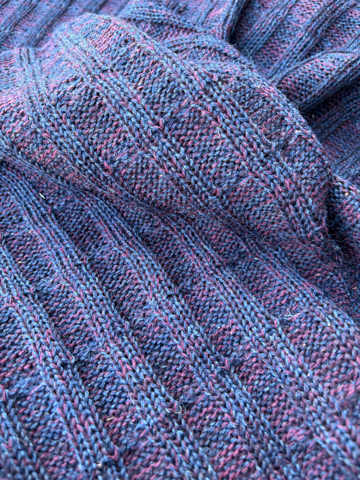 AXEL 016 navy/red cable jersey cotton/wool