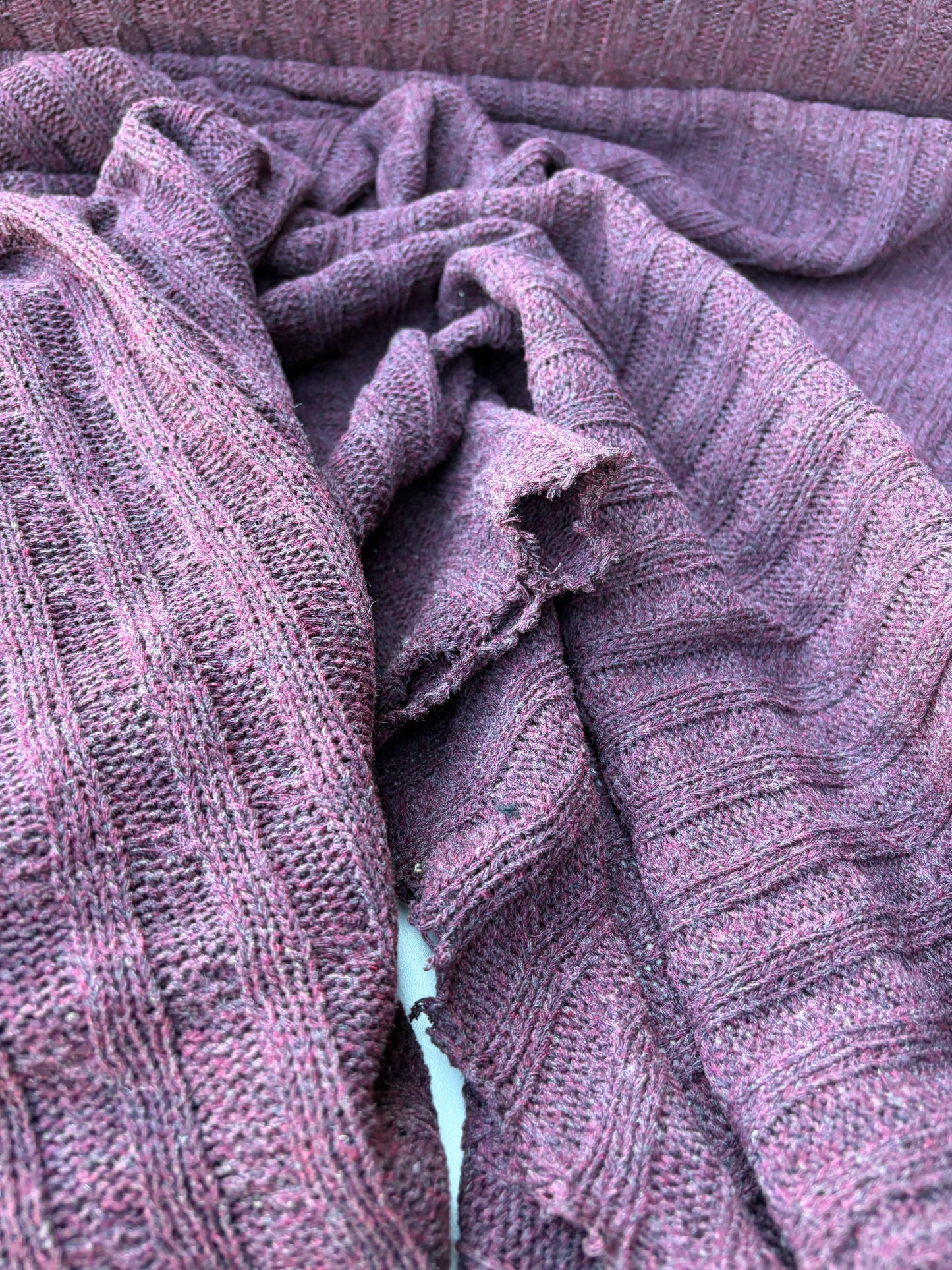 AXEL 017 aubergine cable jersey cotton/wool