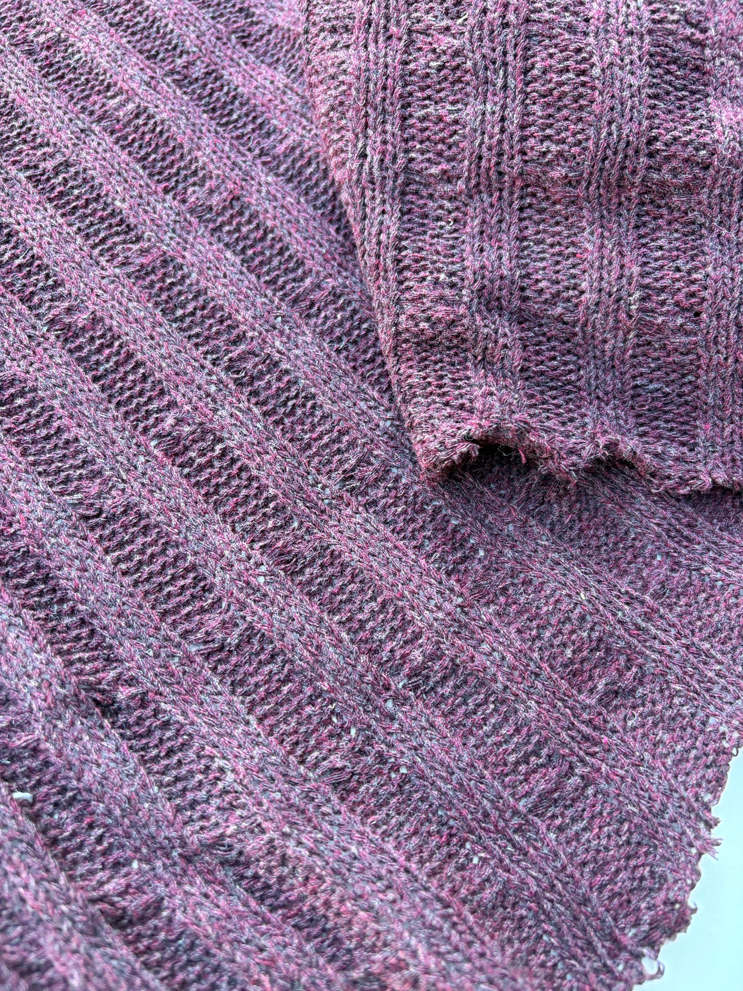 AXEL 017 aubergine cable jersey cotton/wool
