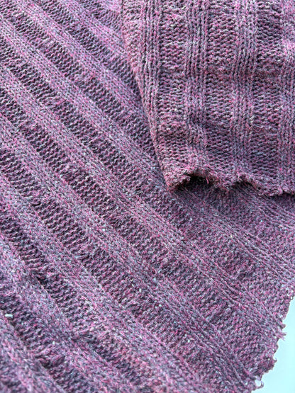 AXEL 017 aubergine cable jersey cotton/wool