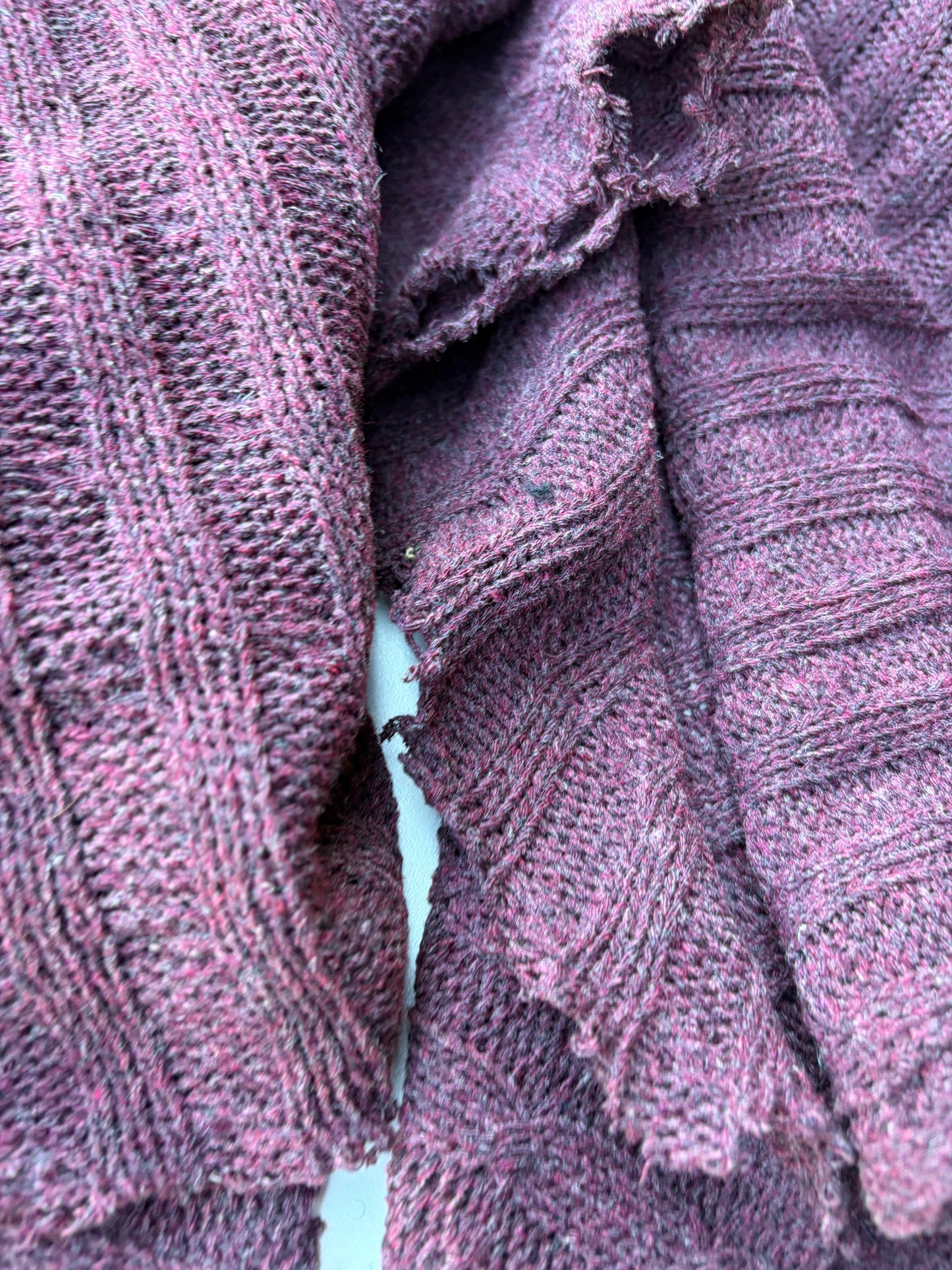 AXEL 017 aubergine cable jersey cotton/wool