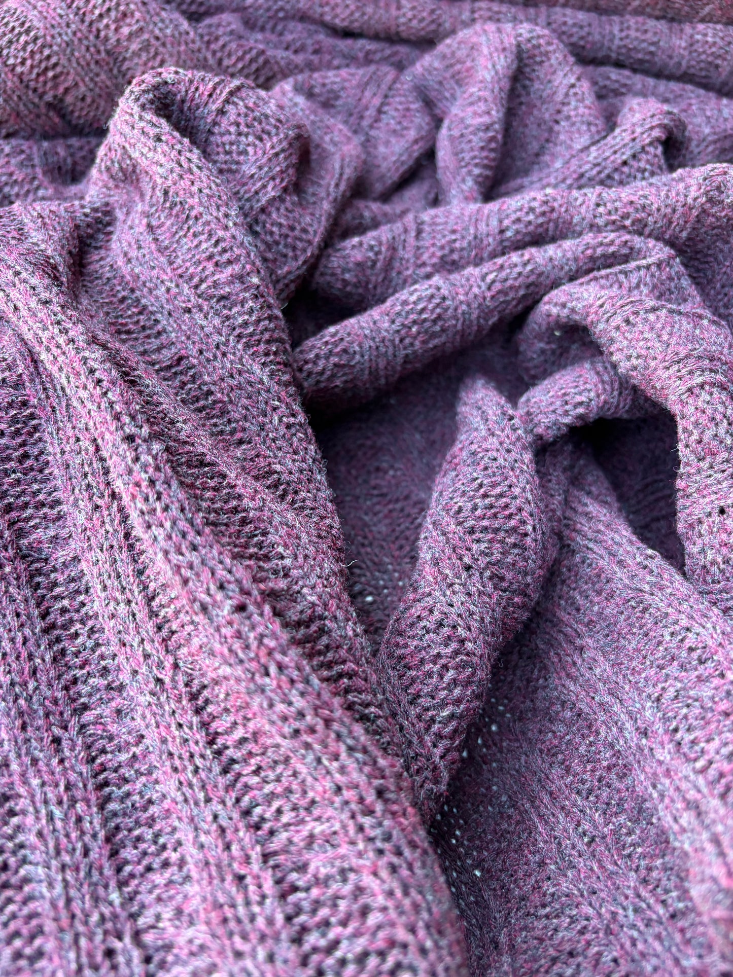 AXEL 017 aubergine cable jersey cotton/wool