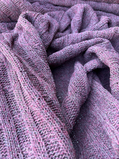 AXEL 017 aubergine cable jersey cotton/wool