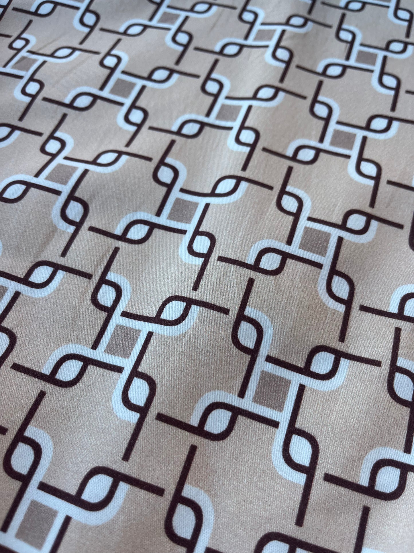 JUNO 042 twill cotton stretch geometric squares
