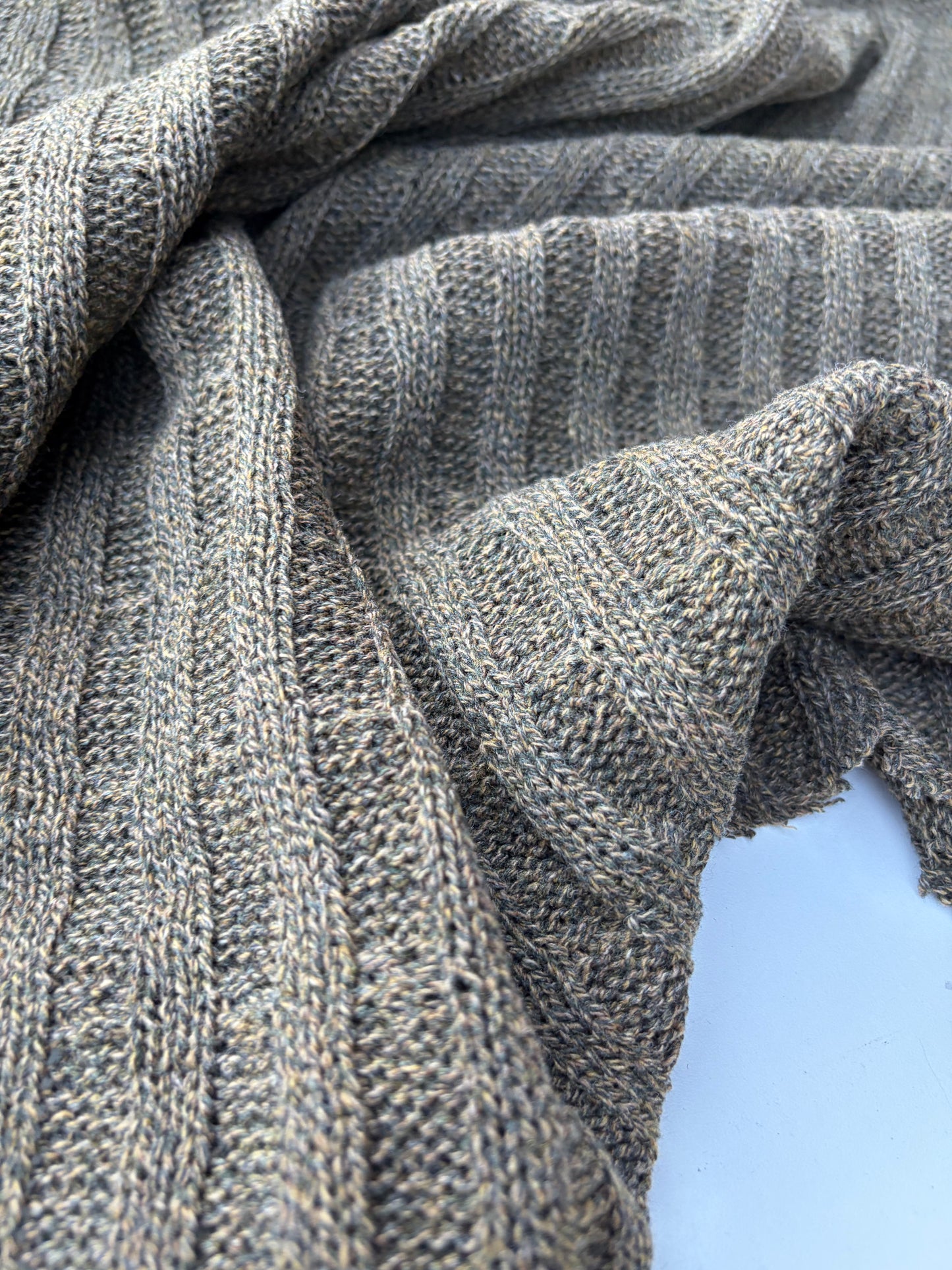 AXEL 018 khaky cable jersey cotton/wool