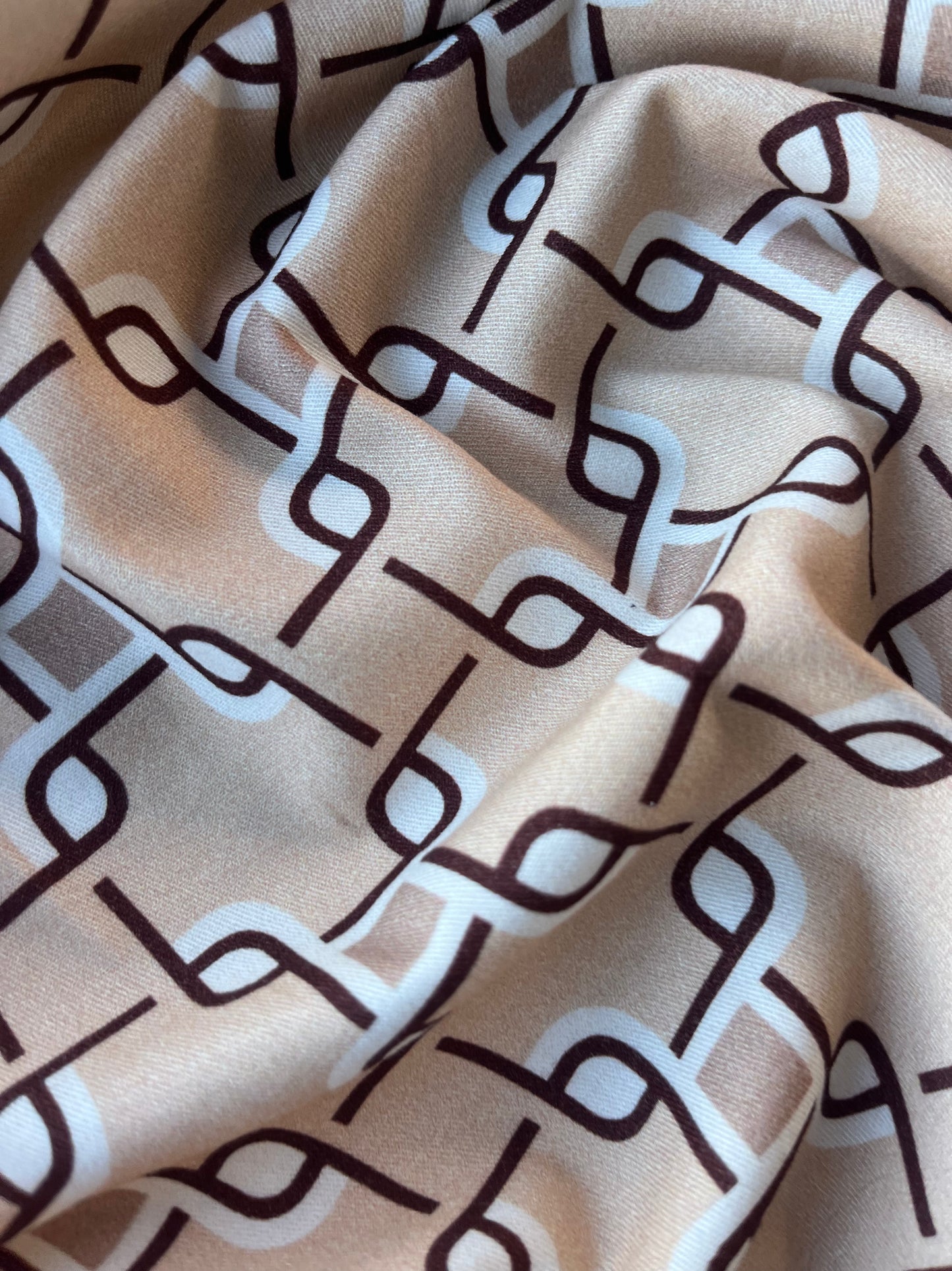 JUNO 042 twill cotton stretch geometric squares