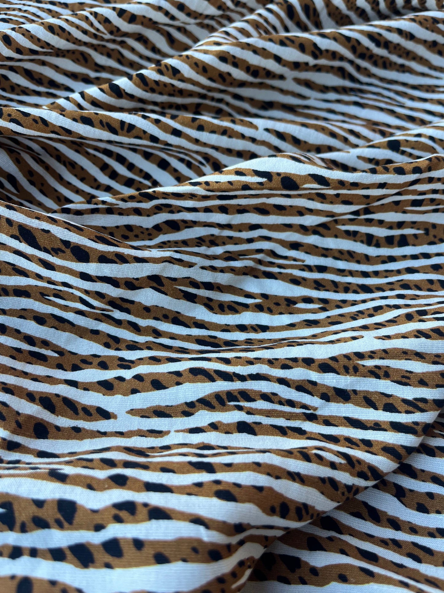 JUNO 045 voile slub linen zebra/leopard