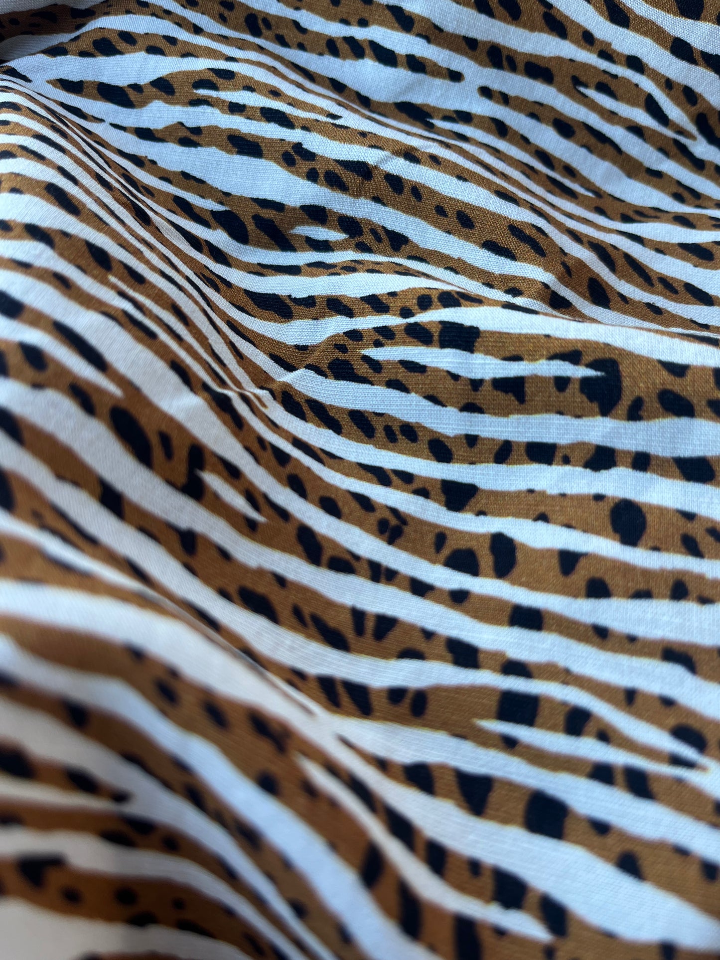 JUNO 045 voile slub linen zebra/leopard