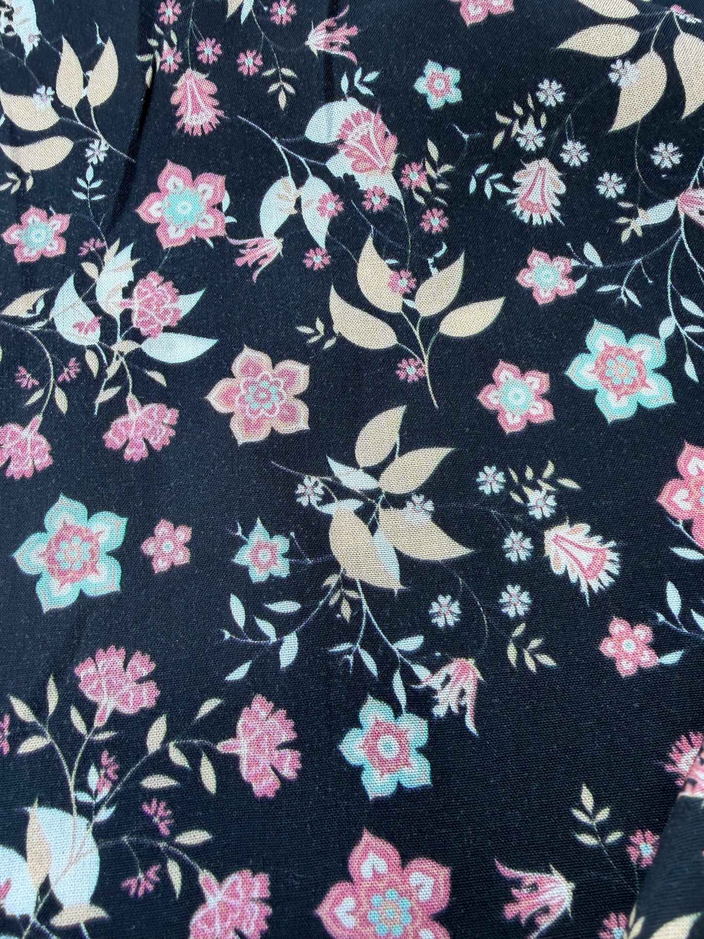 AXEL 021 floral print on black ground viscose