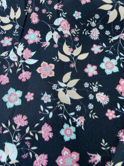 AXEL 021 floral print on black ground viscose