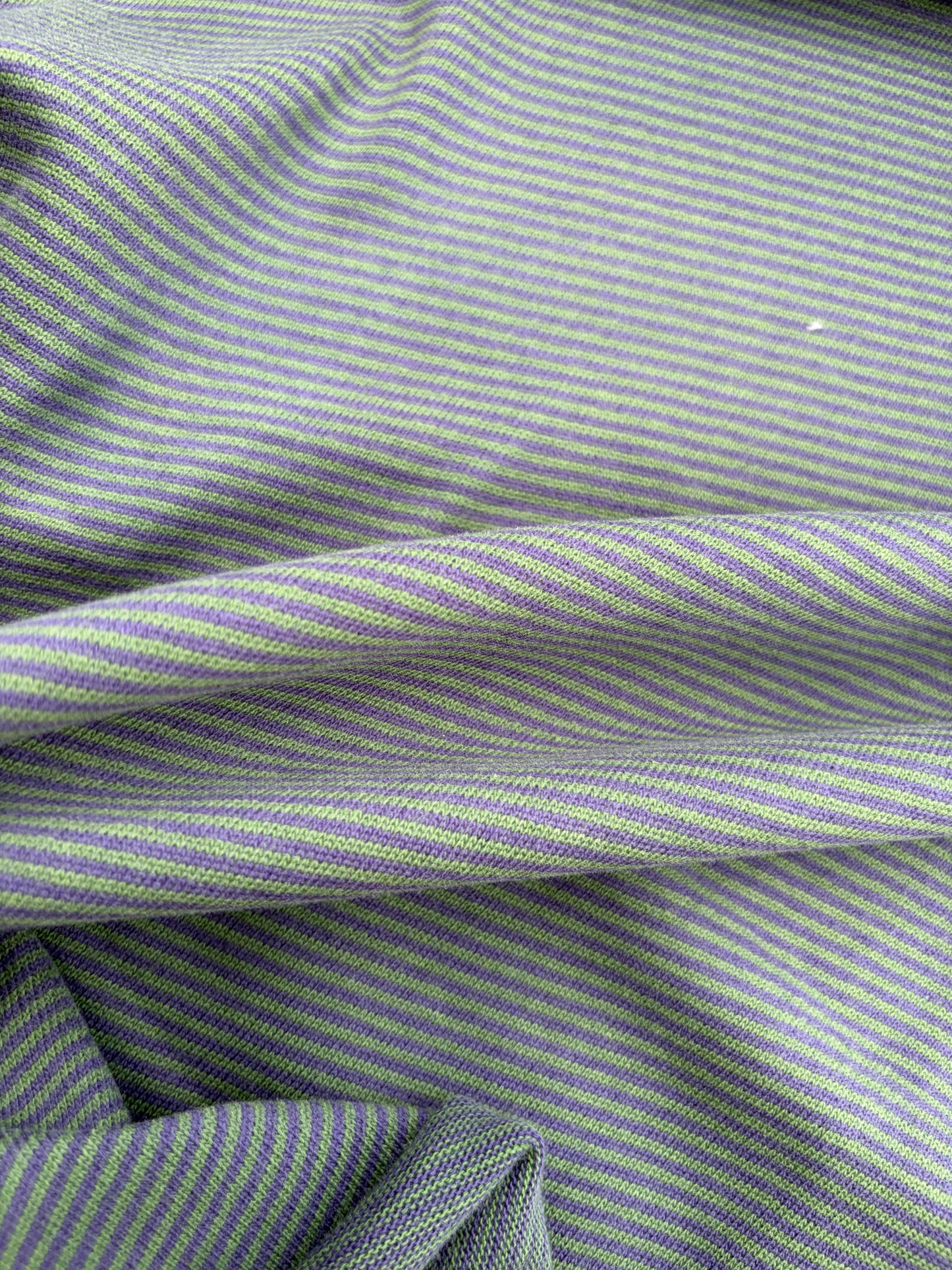 B.ROSE 038 cotton jersey stripes green/jeans blue