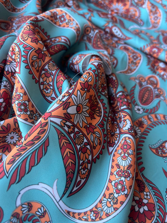 JUNO 048 silky satin vintage paisley digital