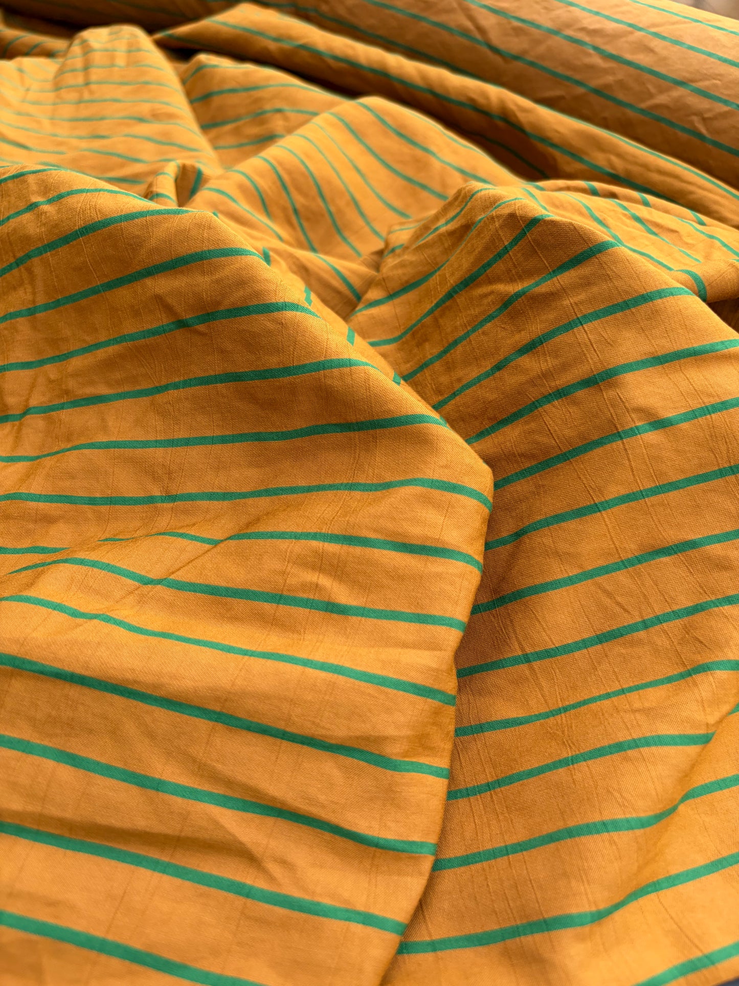 LC B.ROSE 041 cotton stripes cognac/grass green