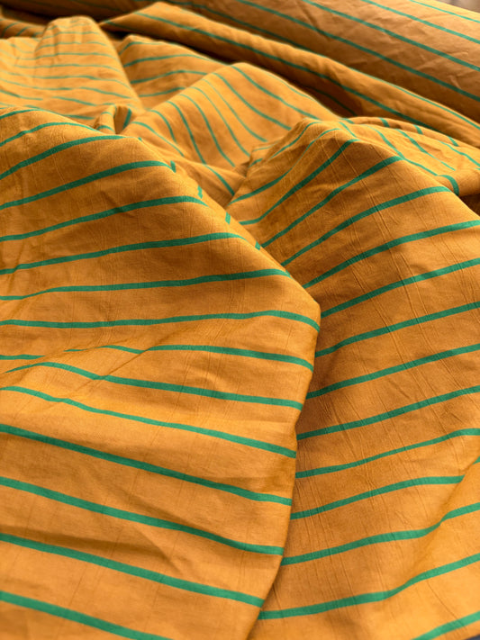 LC B.ROSE 041 cotton stripes cognac/grass green