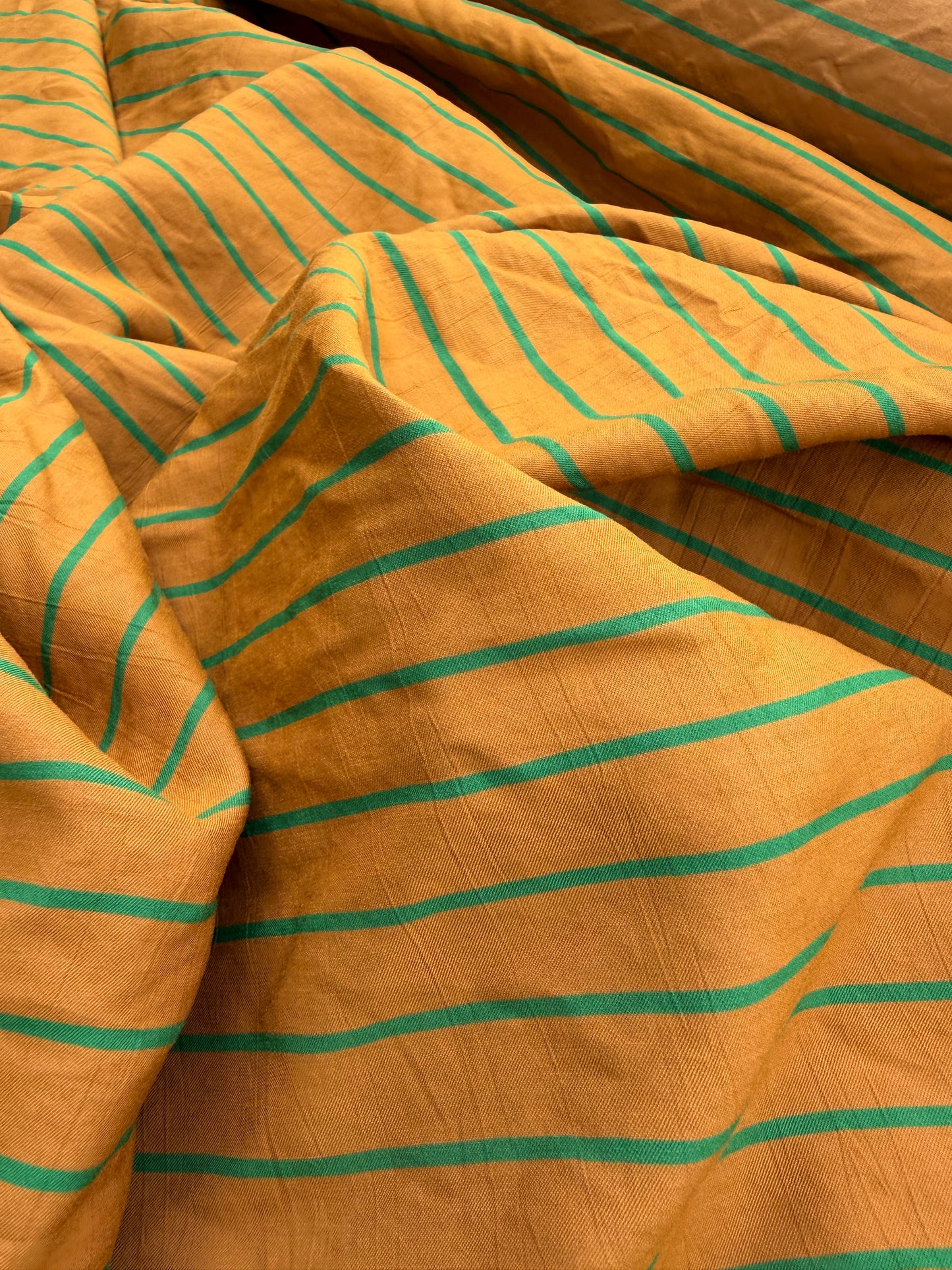 LC B.ROSE 041 cotton stripes cognac/grass green