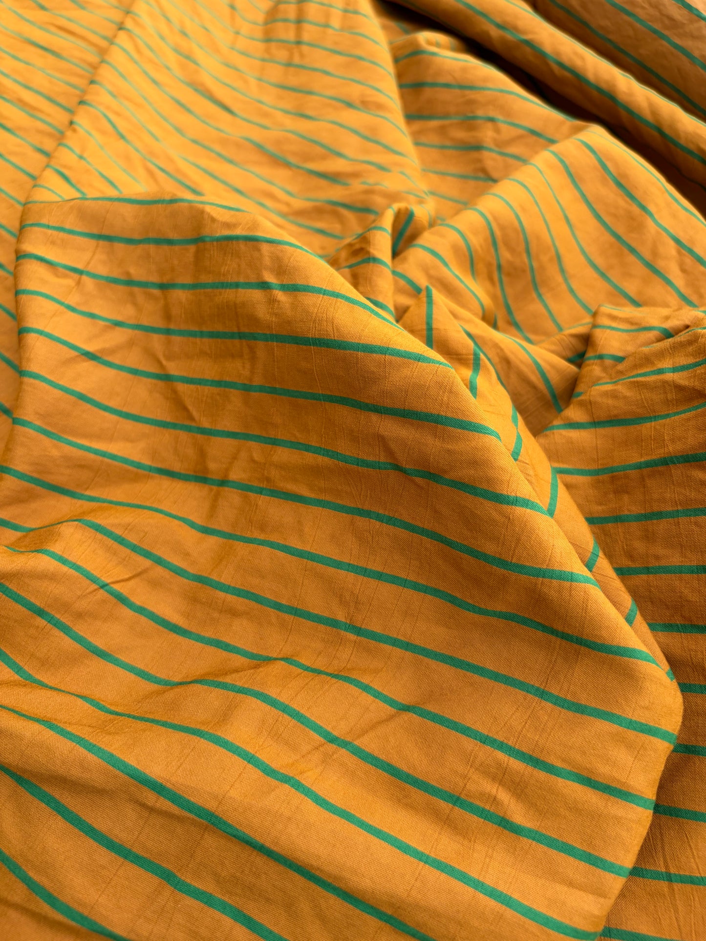 LC B.ROSE 041 cotton stripes cognac/grass green