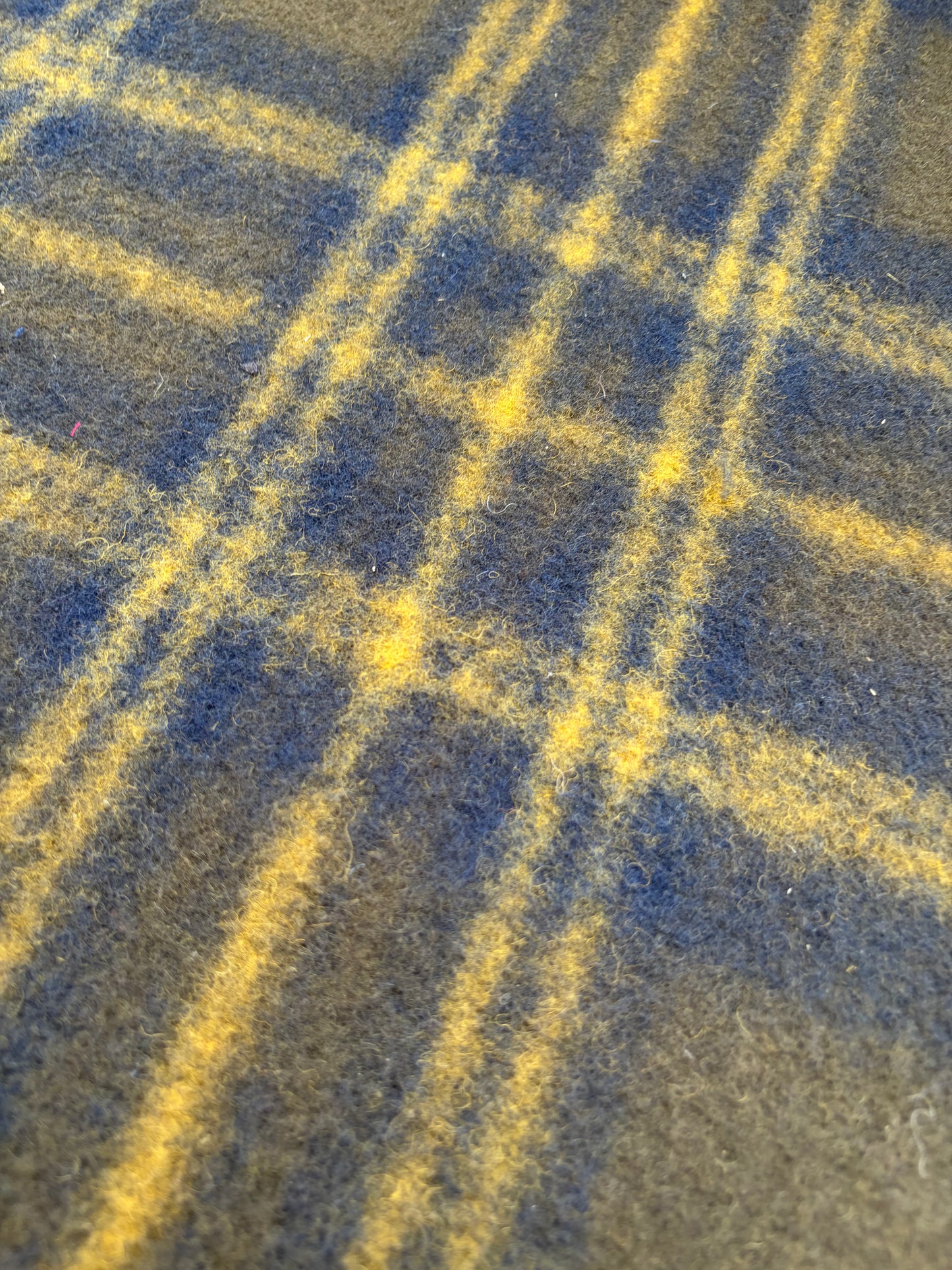 B.ROSE 042 heavy wool check grrn/curry