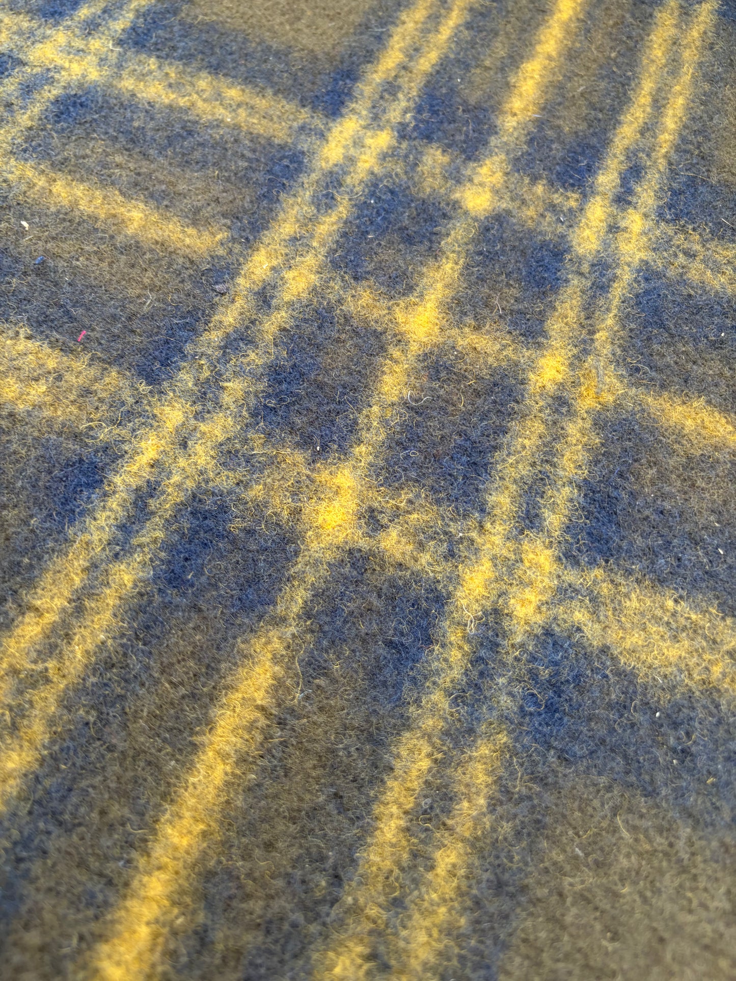 B.ROSE 042 heavy wool check grrn/curry