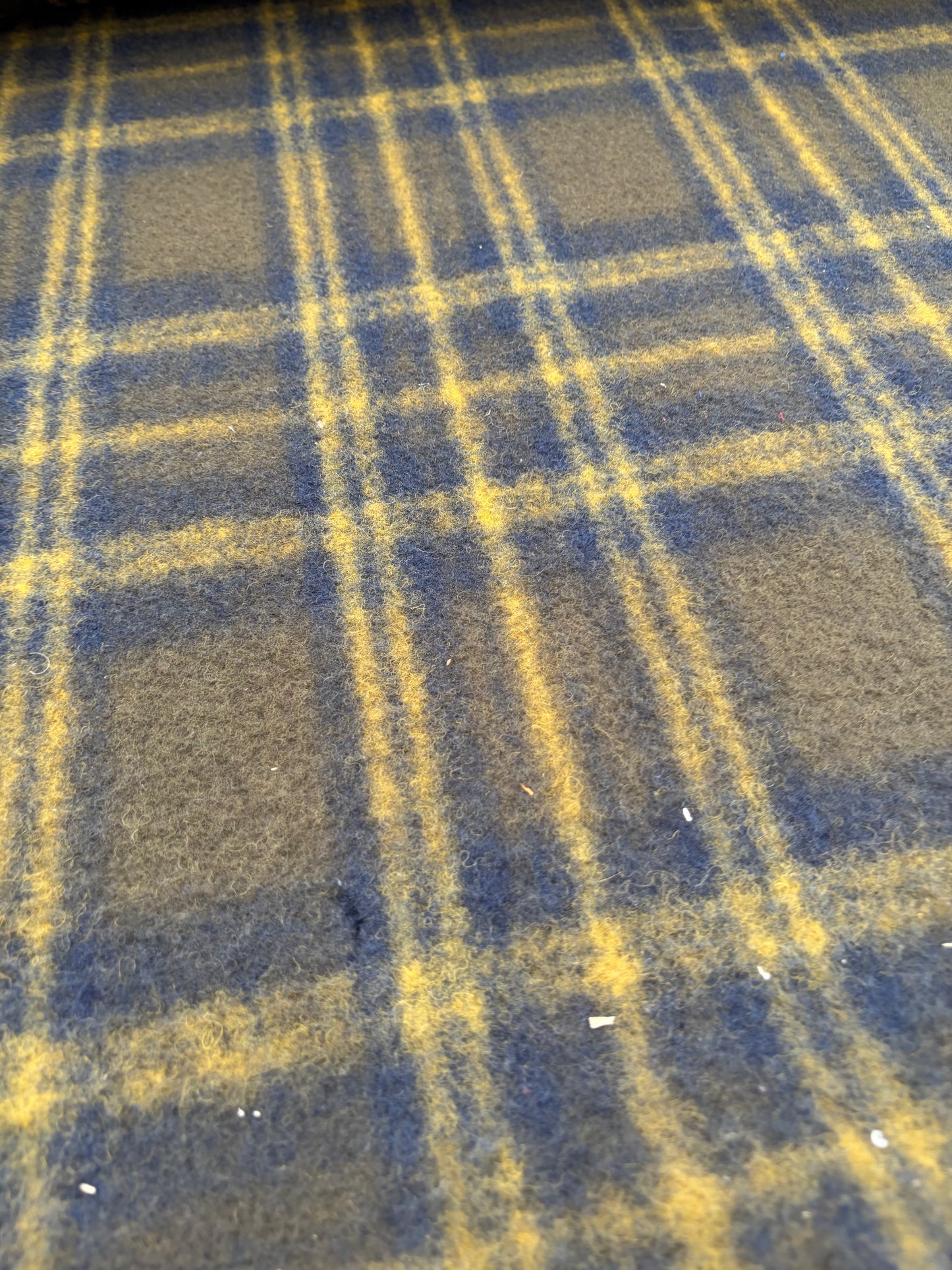 B.ROSE 042 heavy wool check grrn/curry