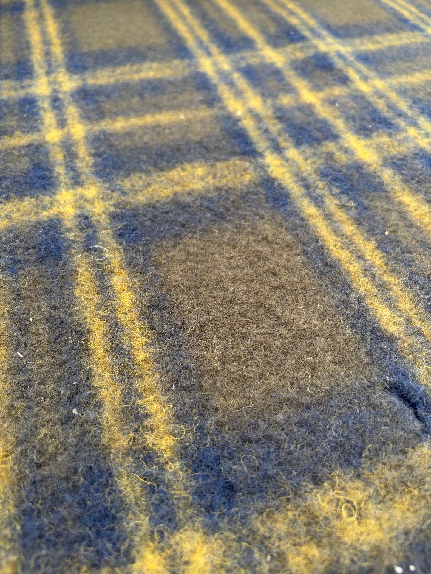 B.ROSE 042 heavy wool check grrn/curry