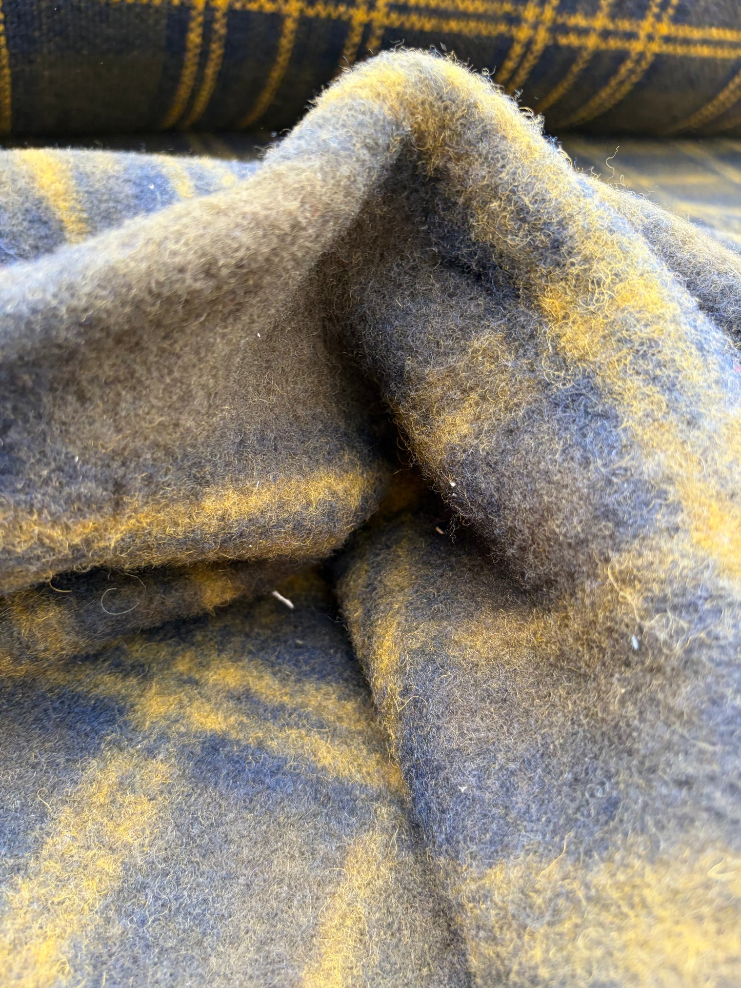 B.ROSE 042 heavy wool check grrn/curry